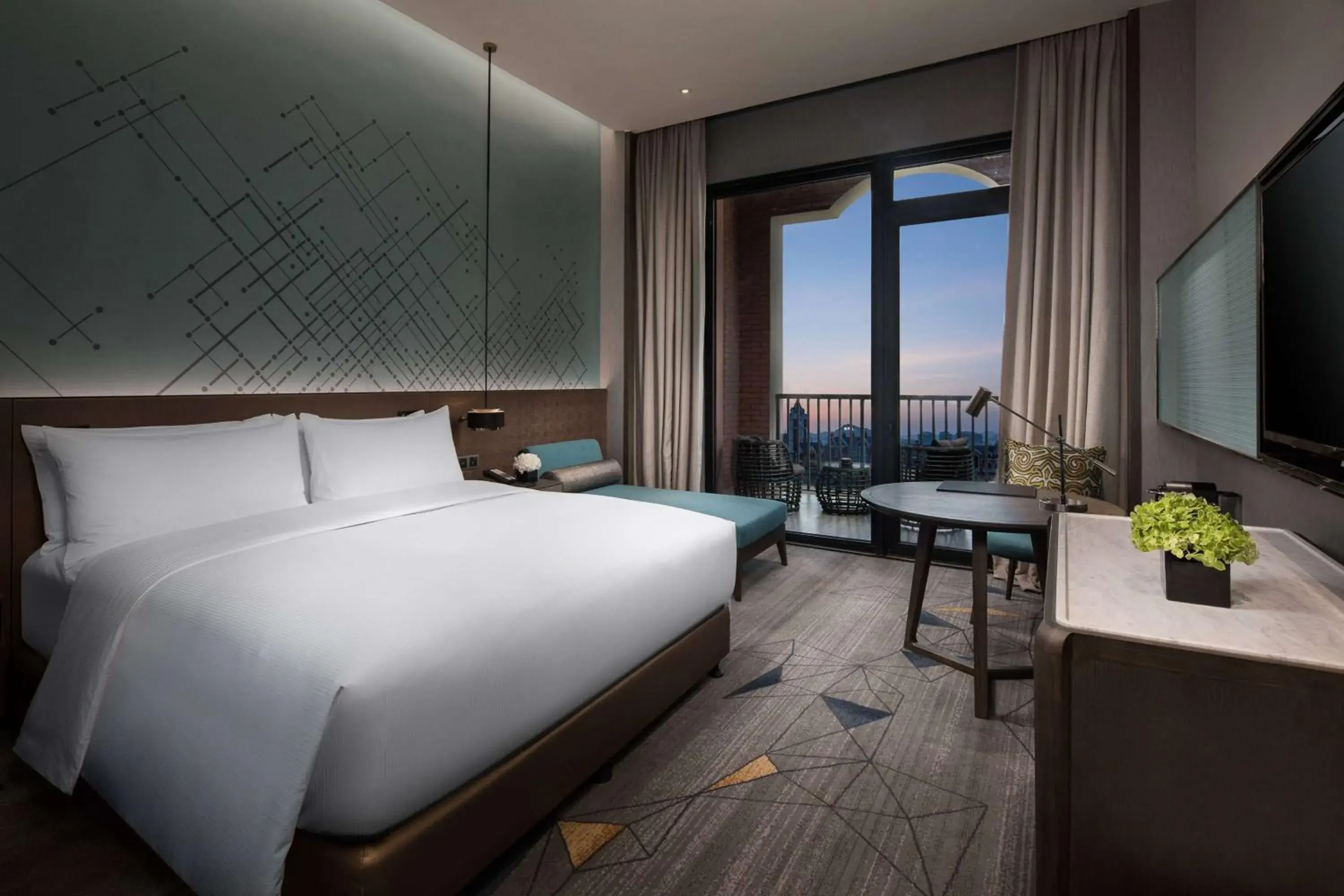 Bedroom, Bed in Doubletree By Hilton Qingdao Oriental Movie Metropolis Bedroom, Bed in Doubletree By Hilton Qingdao Oriental Movie Metropolis