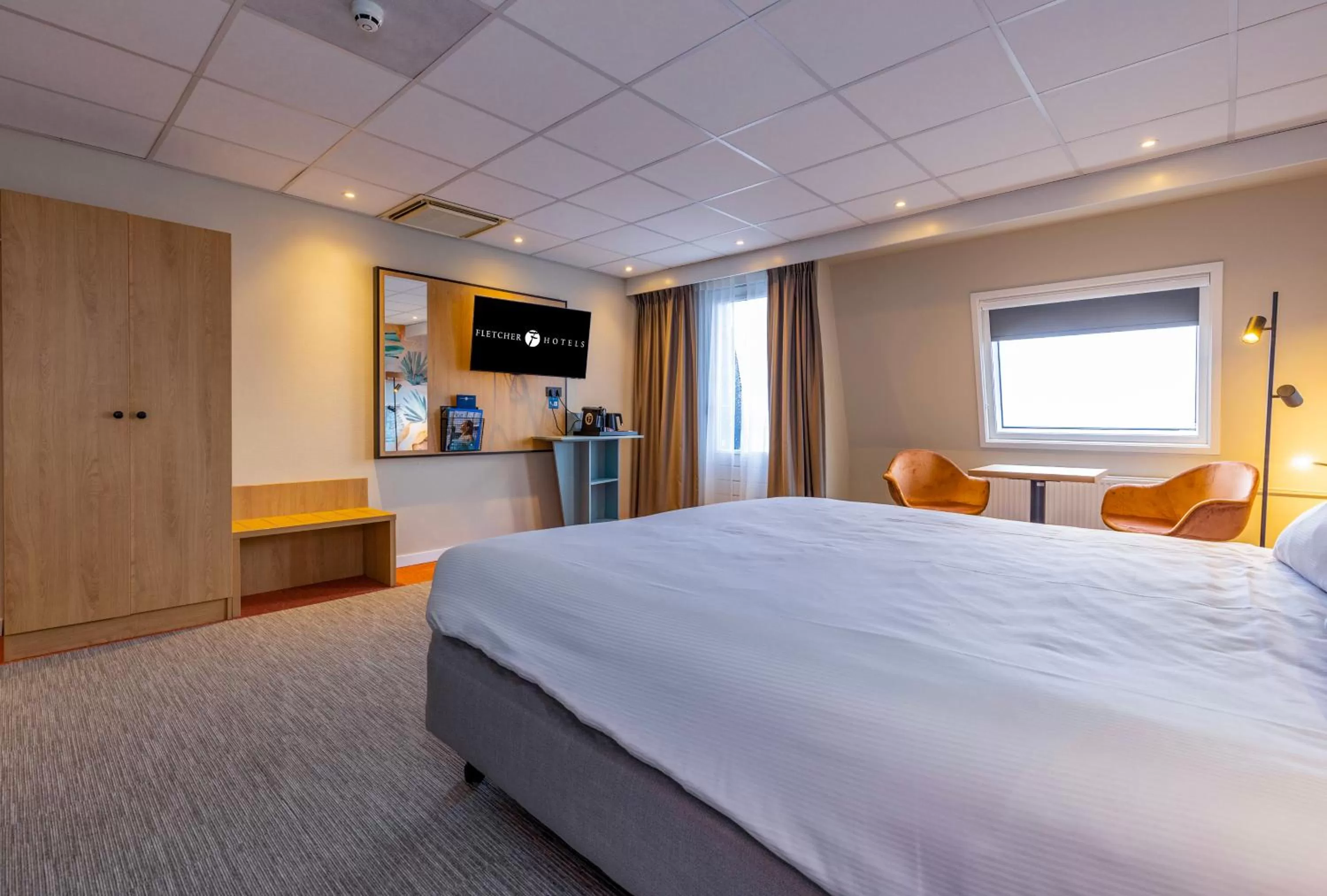 Bedroom, Bed in Fletcher Hotel Restaurant Loosdrecht-Amsterdam