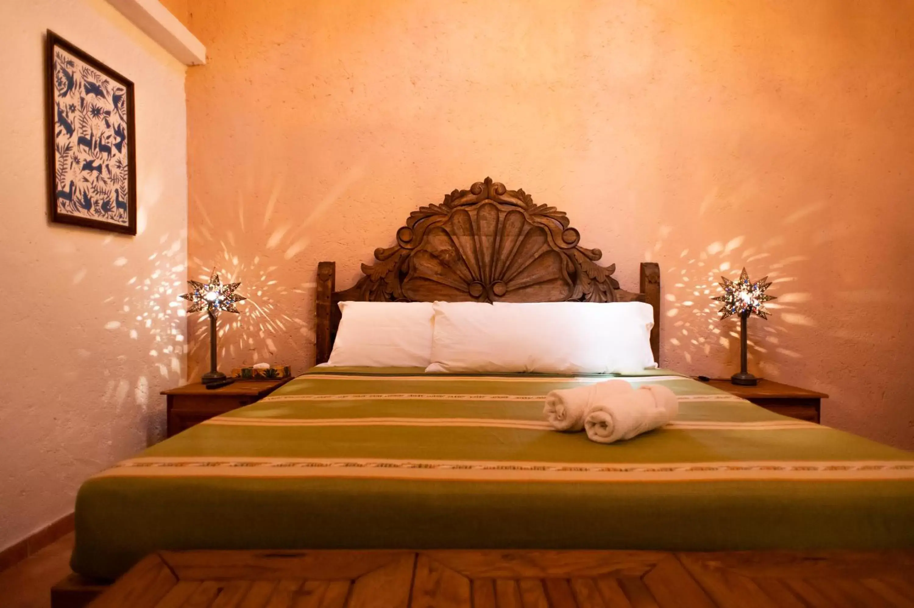 Bed in Posada San Miguelito