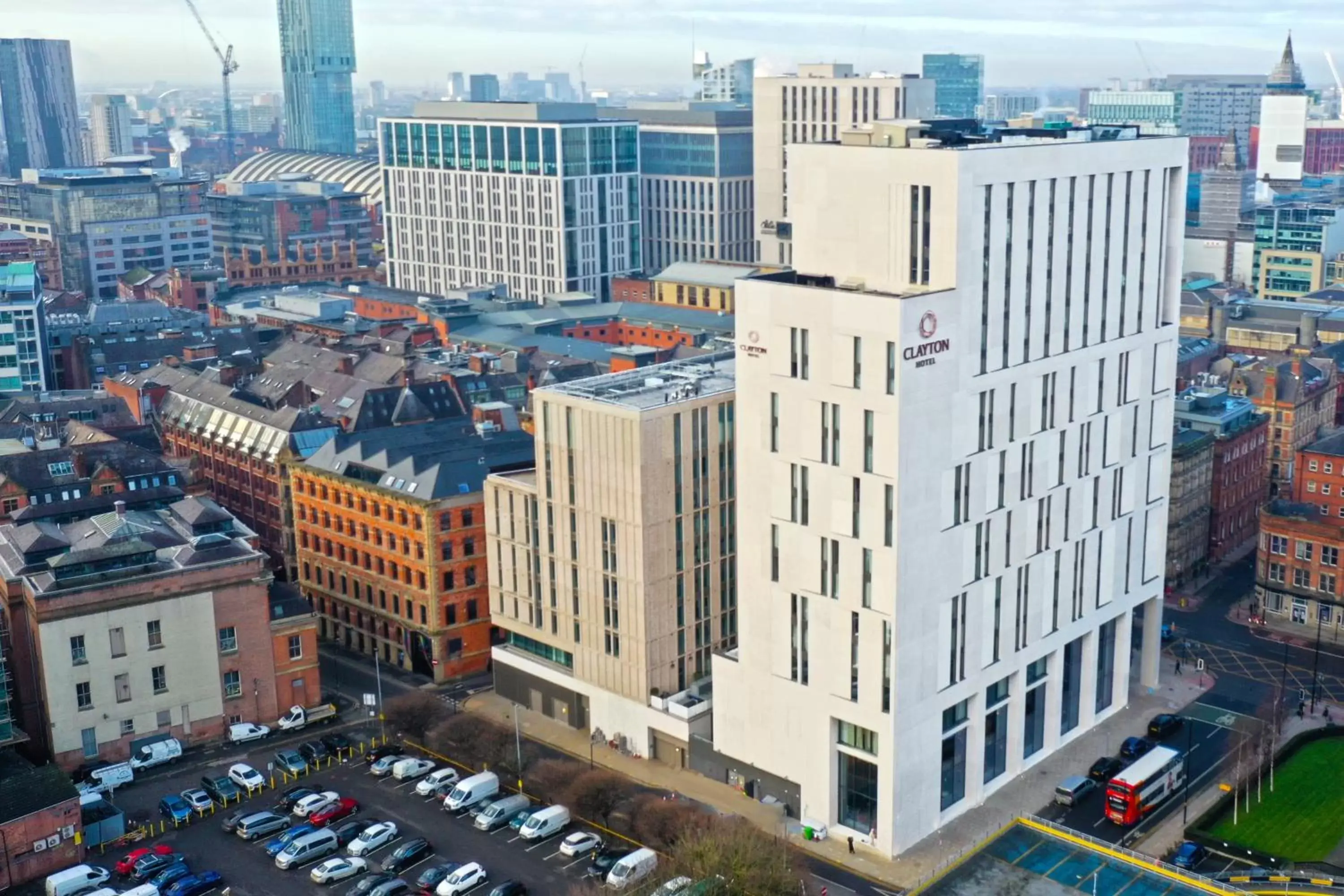 Property building, Bird's-eye View in Clayton Hotel Manchester City Centre