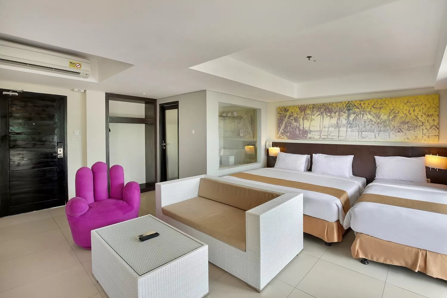 Photo of the whole room, Bed in Rofa Kuta Hotel - CHSE Certified