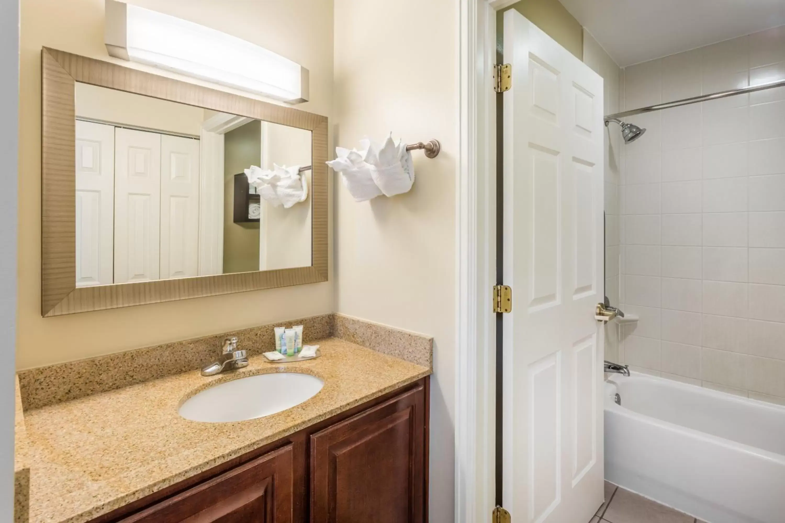 Shower, Bathroom in Staybridge Suites Savannah Historic District, an IHG Hotel
