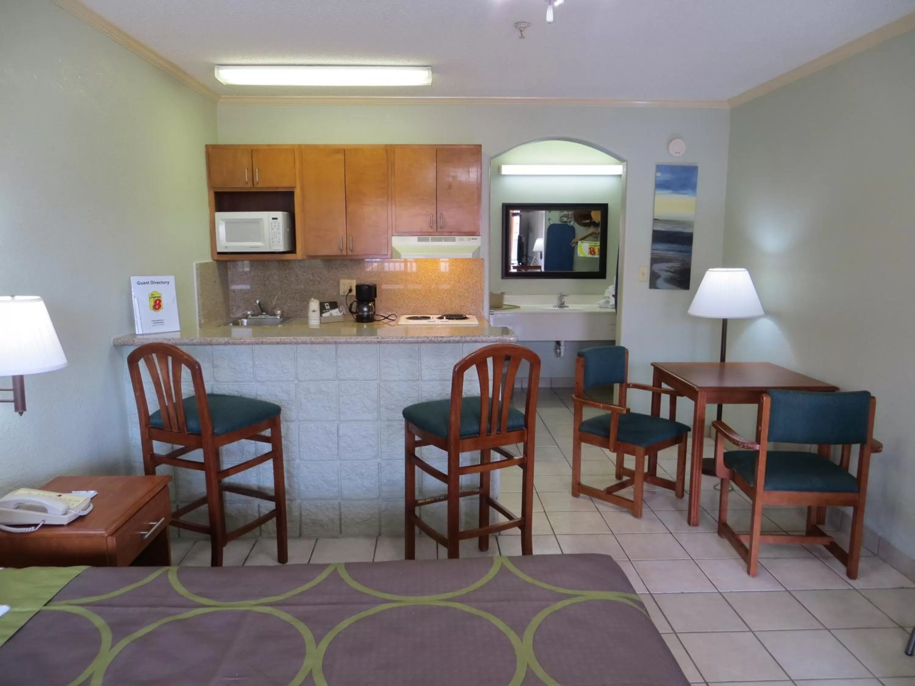 Kitchen or kitchenette in Super 8 by Wyndham South Padre Island