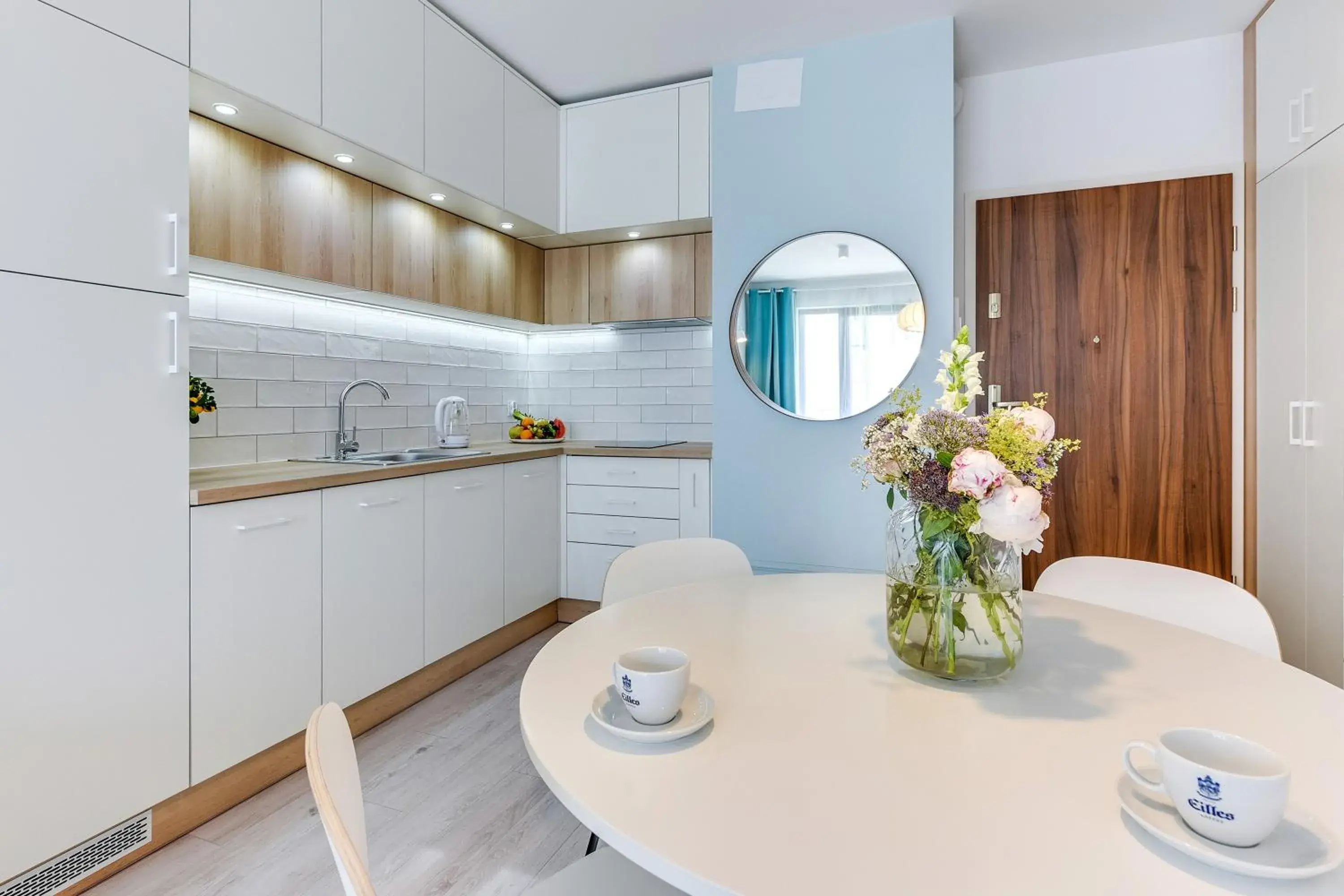 Kitchen or kitchenette, Kitchen/Kitchenette in GRANO APARTMENTS Gdansk Nowa Motlawa SPA & Wellness