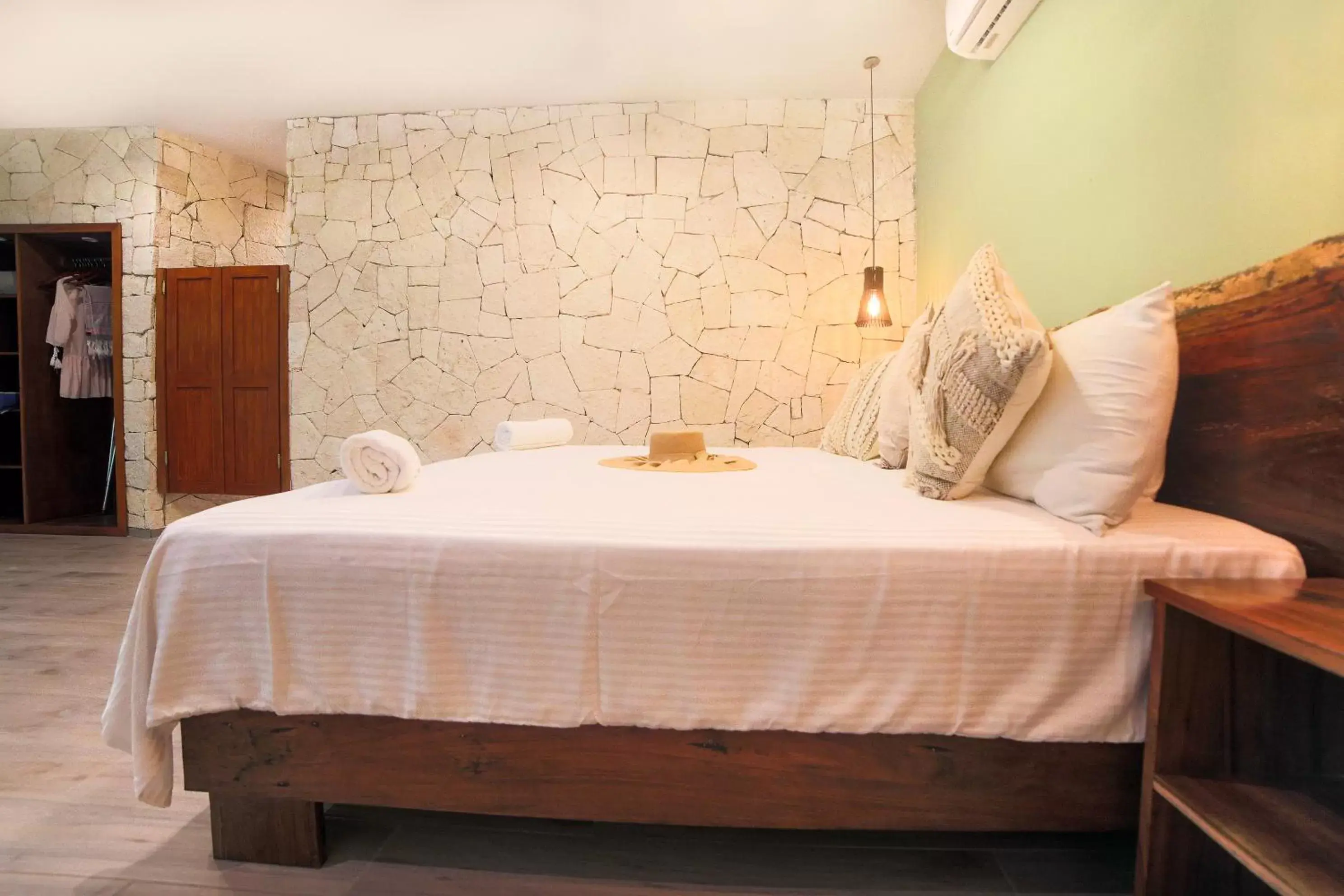 Bed in Playa Canek Beachfront Eco Hotel