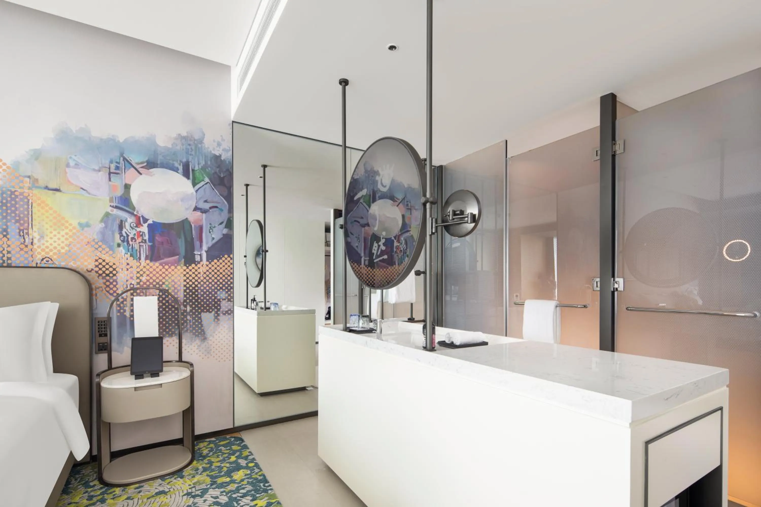 Toilet, Bed in M Social Hotel Suzhou