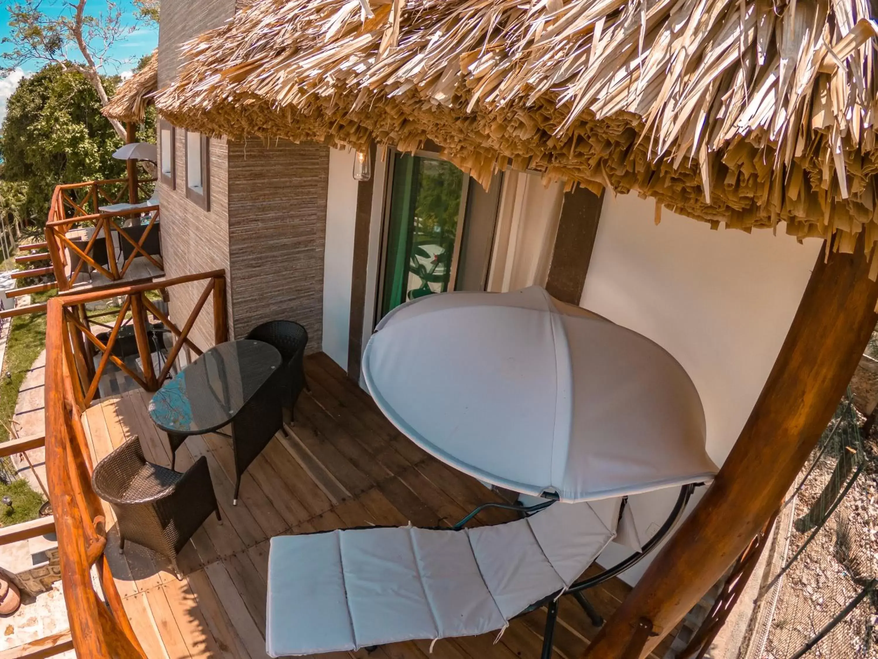 Balcony/Terrace in Hotel Pancho Villas Bacalar Vista a Laguna