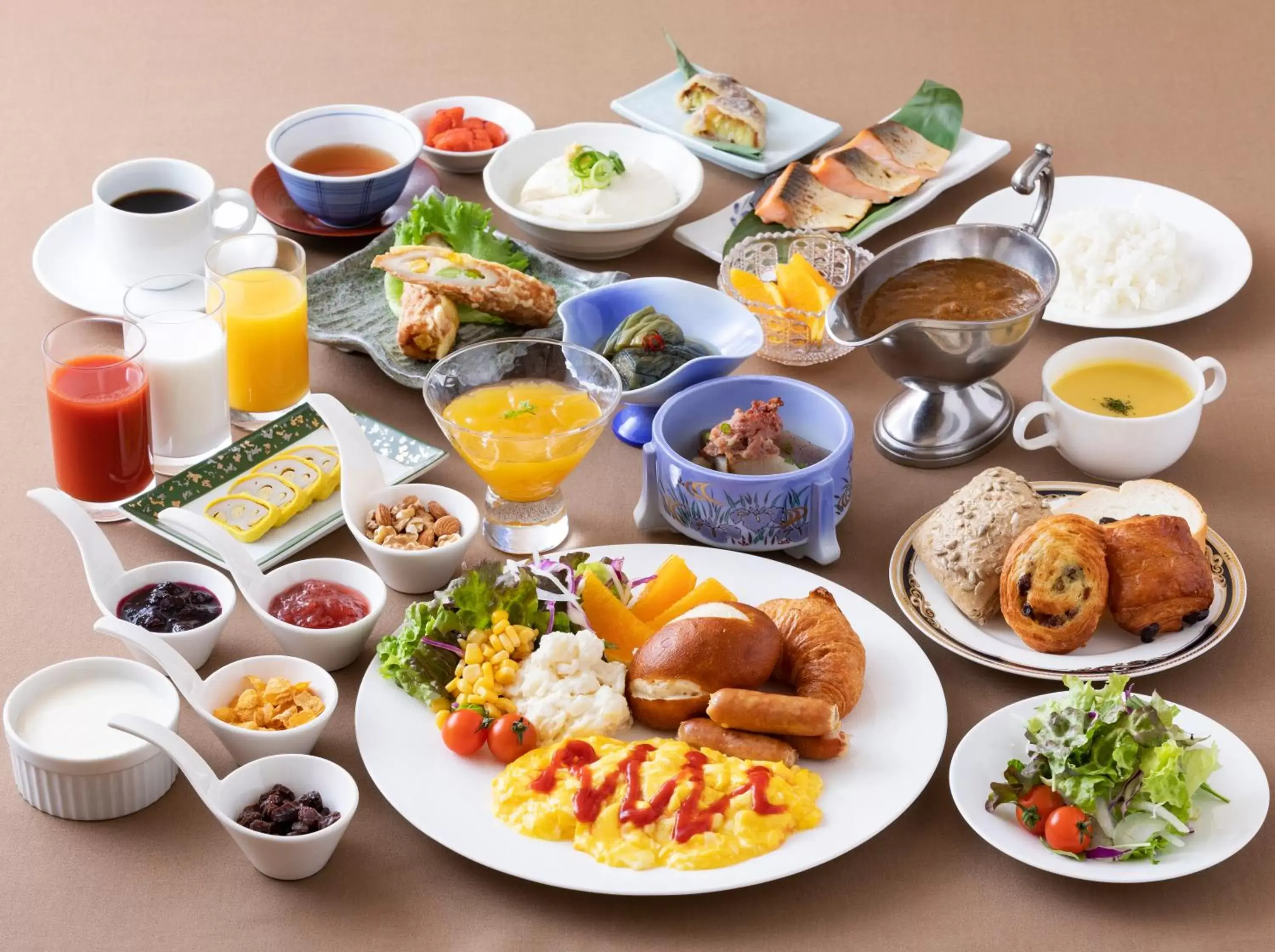 Buffet breakfast, Breakfast in Ark Hotel Kumamotojo Mae -ROUTE INN HOTELS-