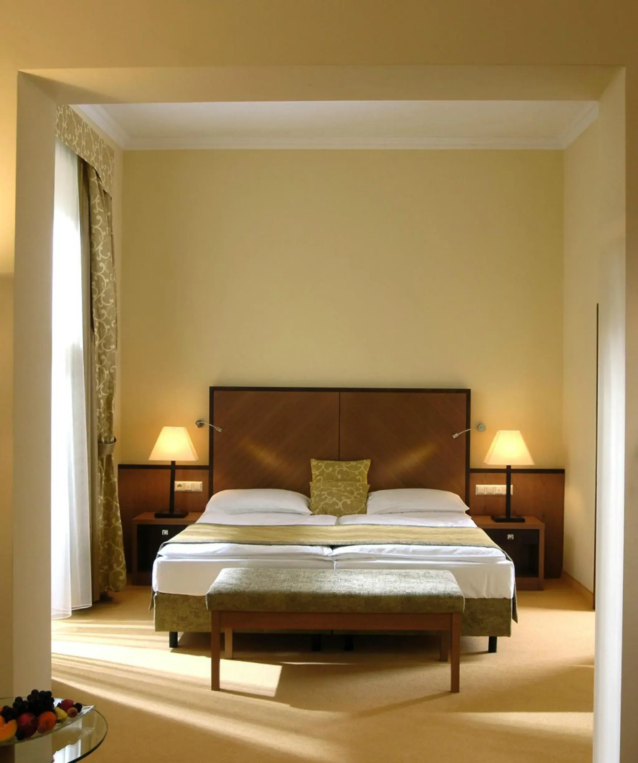 Bedroom, Bed in Hotel Warmbaderhof