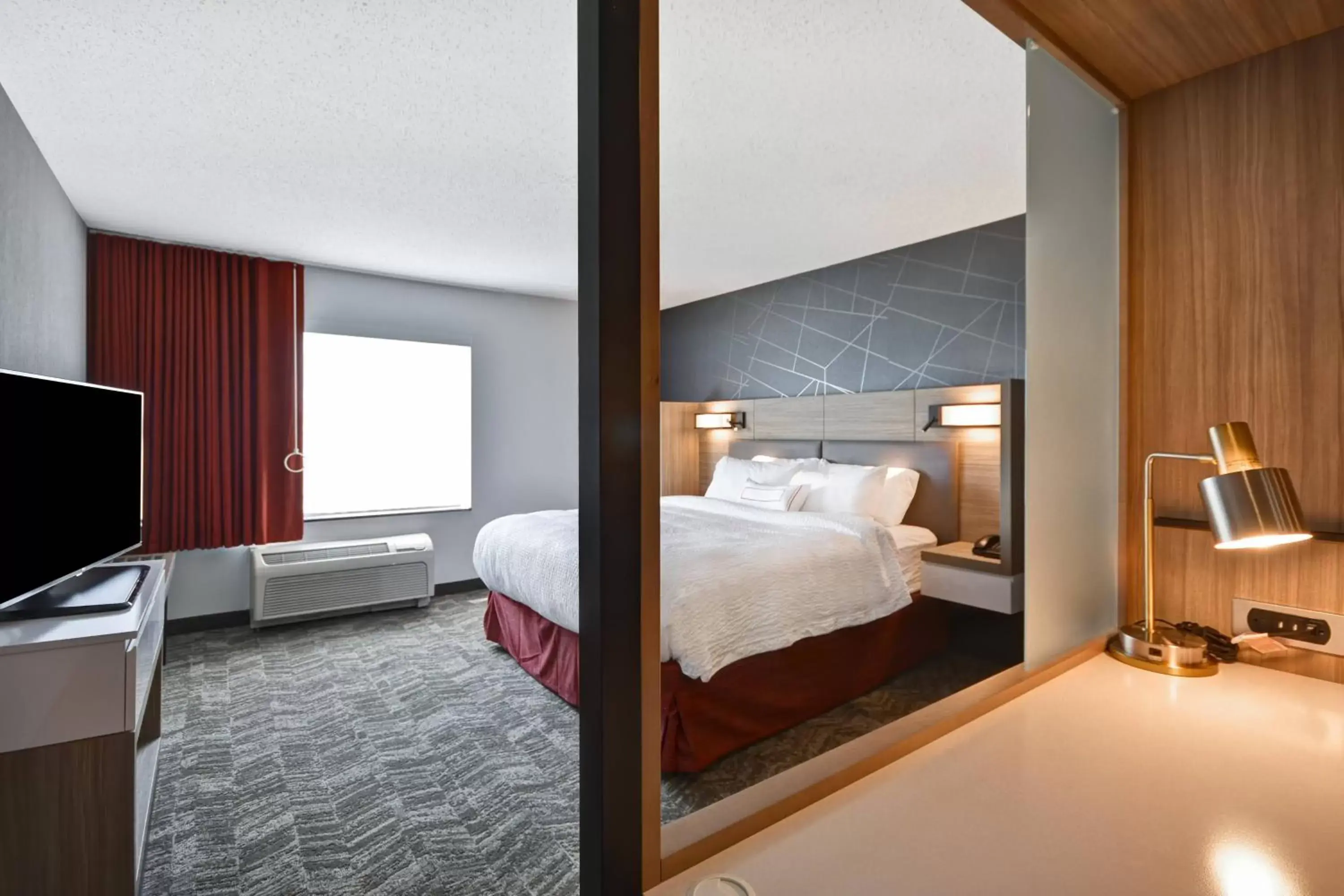 Bedroom, Bed in SpringHill Suites by Marriott Indianapolis Airport/Plainfield