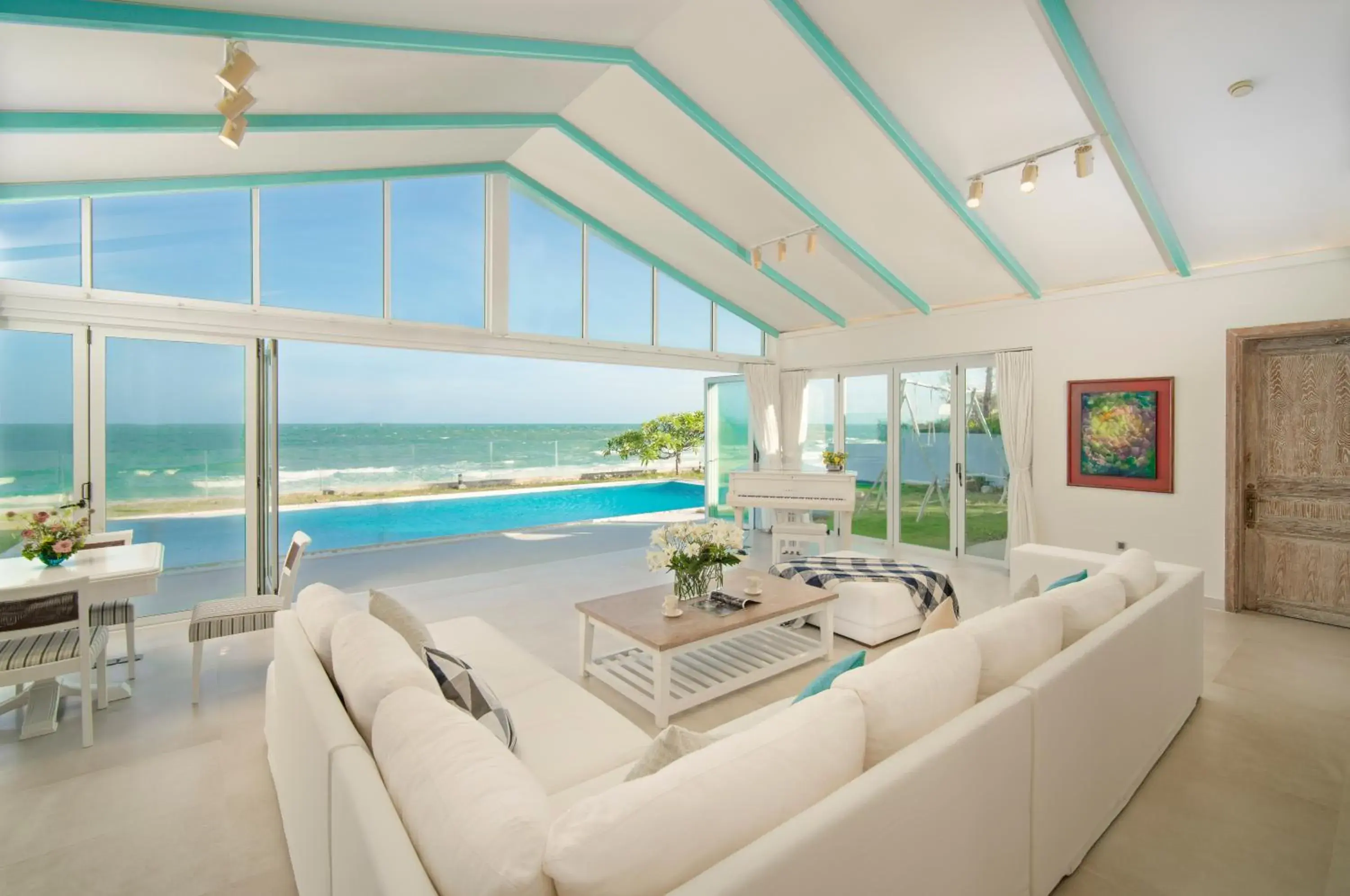 Living room, Swimming Pool in Fleur De Lys Resort & Spa Long Hai