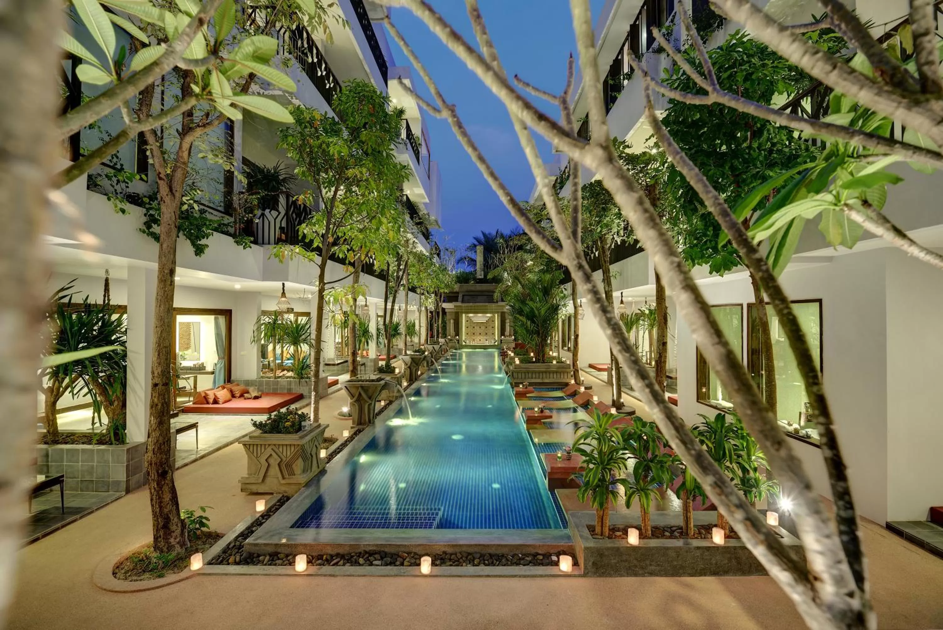 Pool view in Golden Temple Retreat