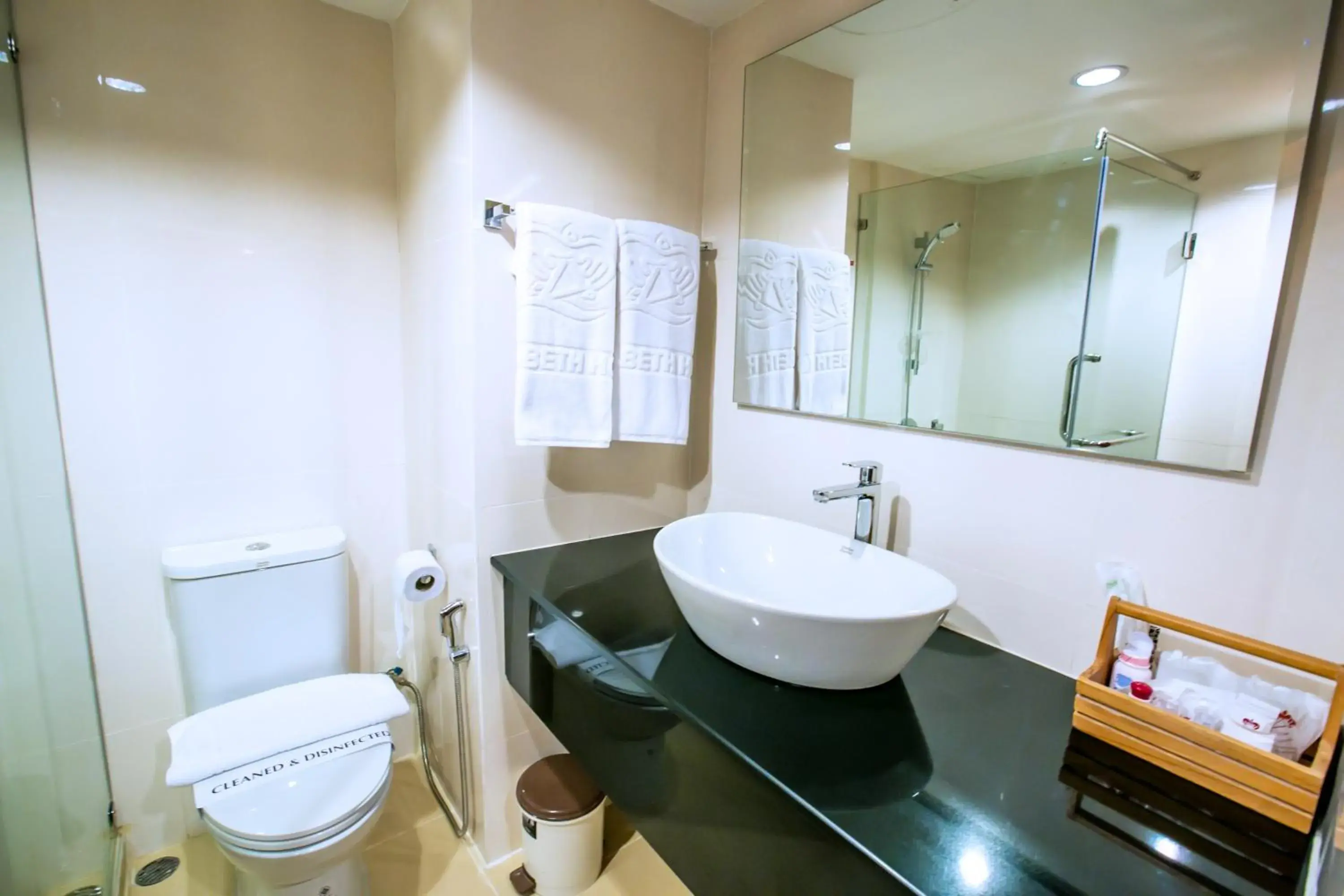 Photo of the whole room, Bathroom in Elizabeth Hotel