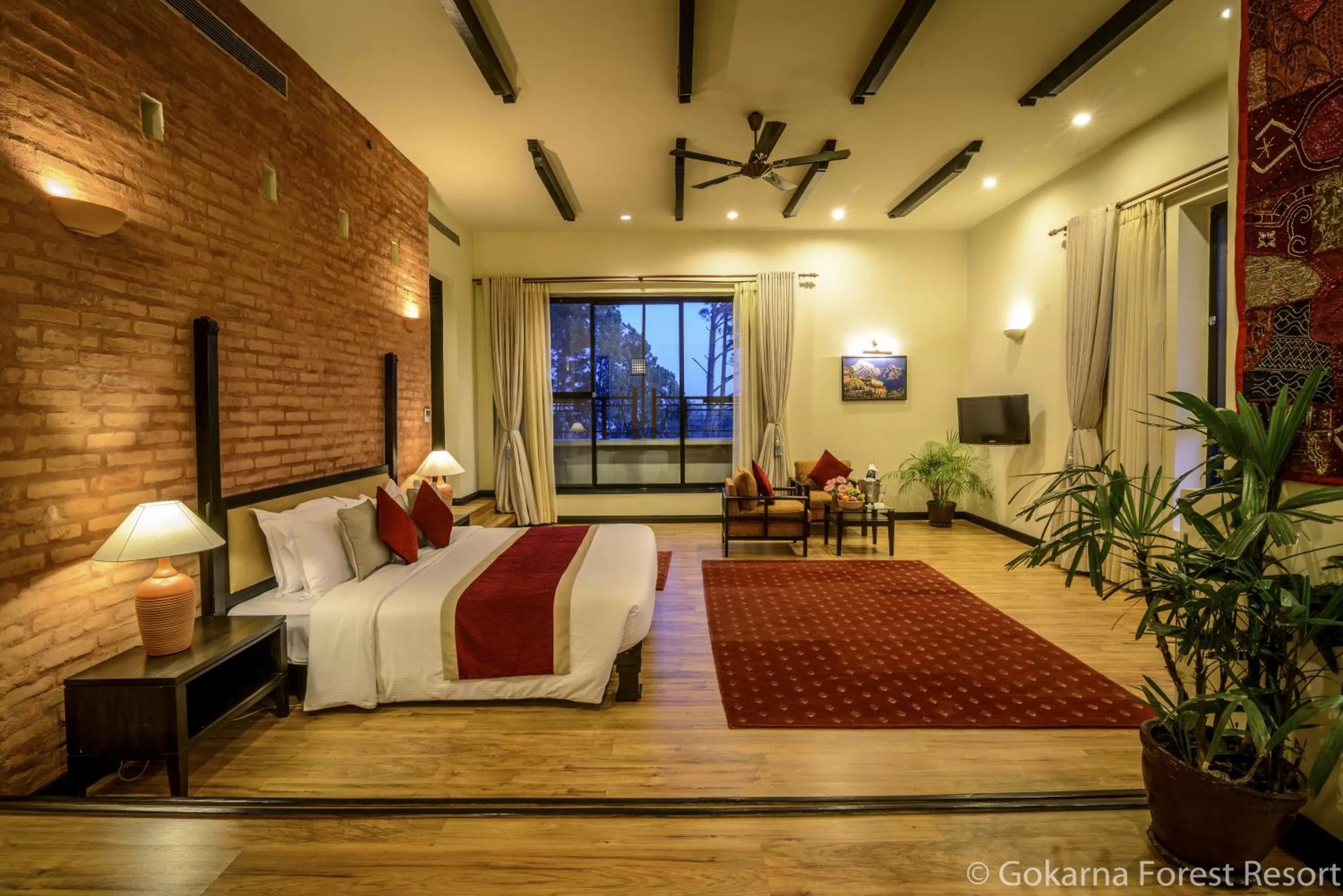 Photo of the whole room, Bed in Gokarna Forest Resort Kathmandu