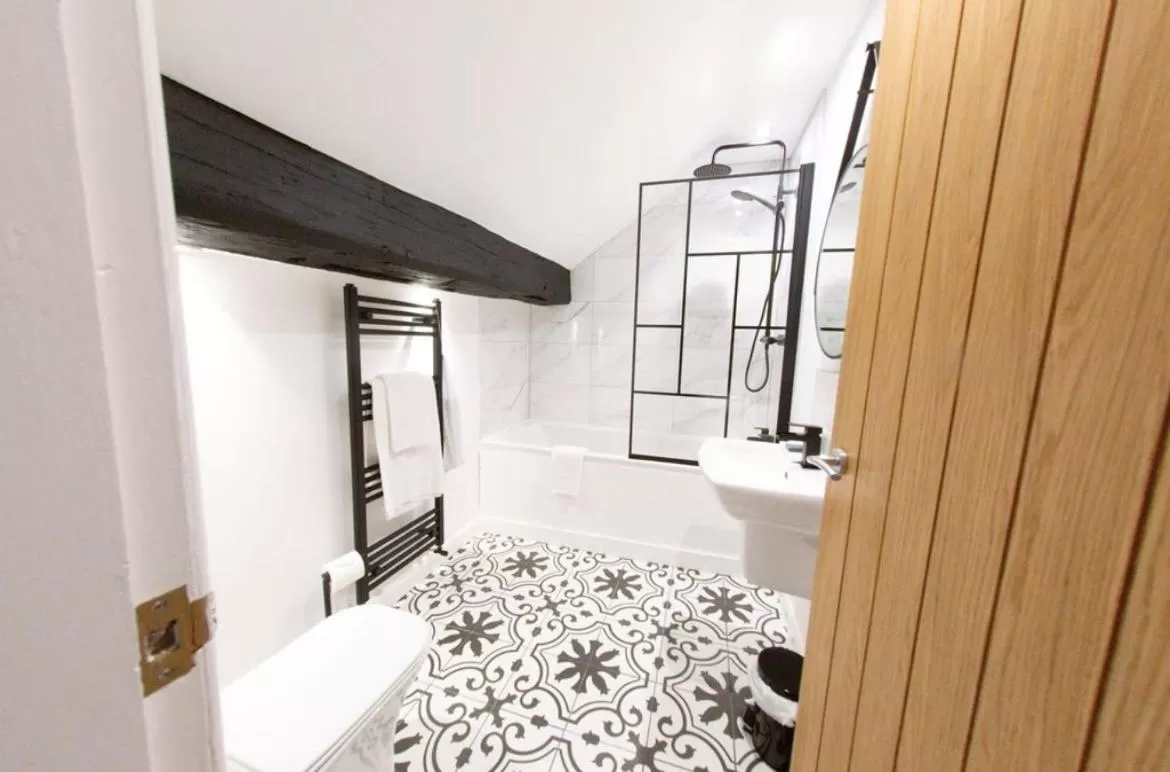 Bed in Bert's Rooms at The Black Horse Inn