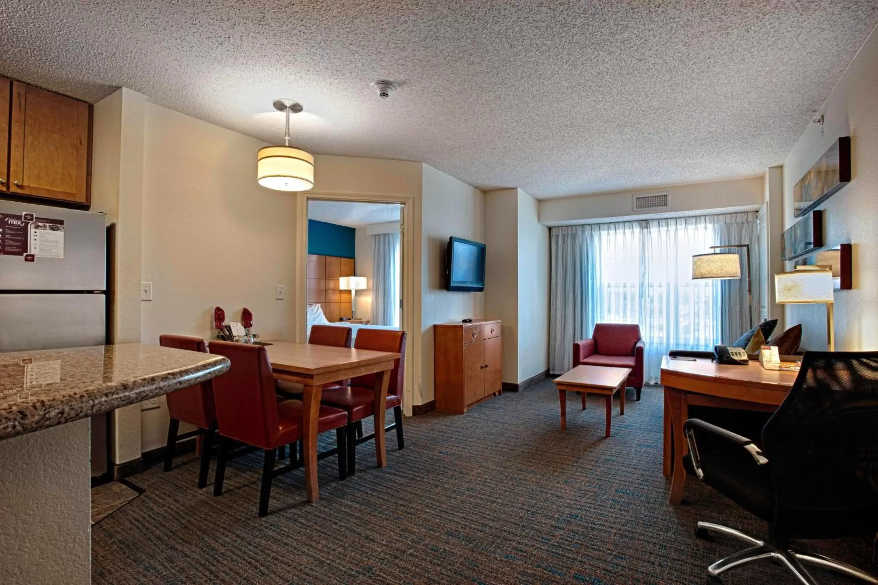 Bedroom, Dining Area in Residence Inn by Marriott Atlantic City Airport Egg Harbor Township