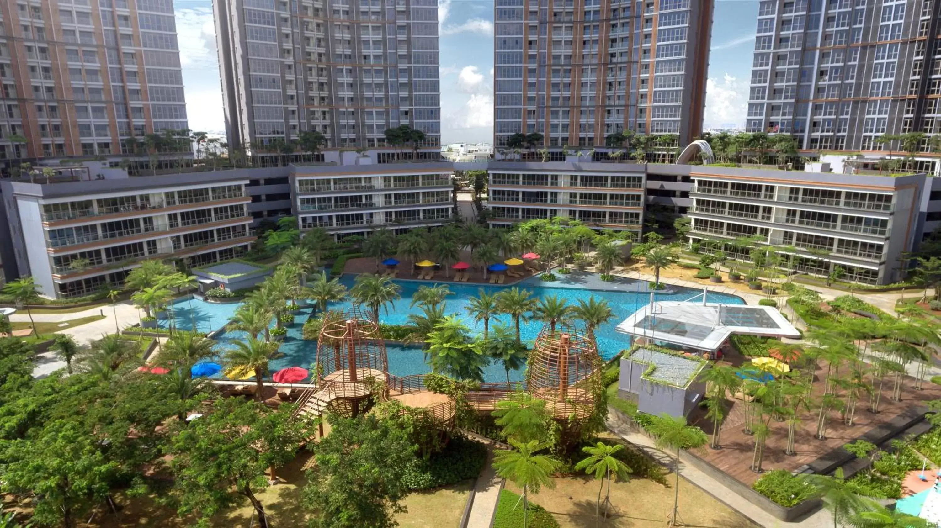Property building, Pool View in Oakwood Apartments PIK Jakarta