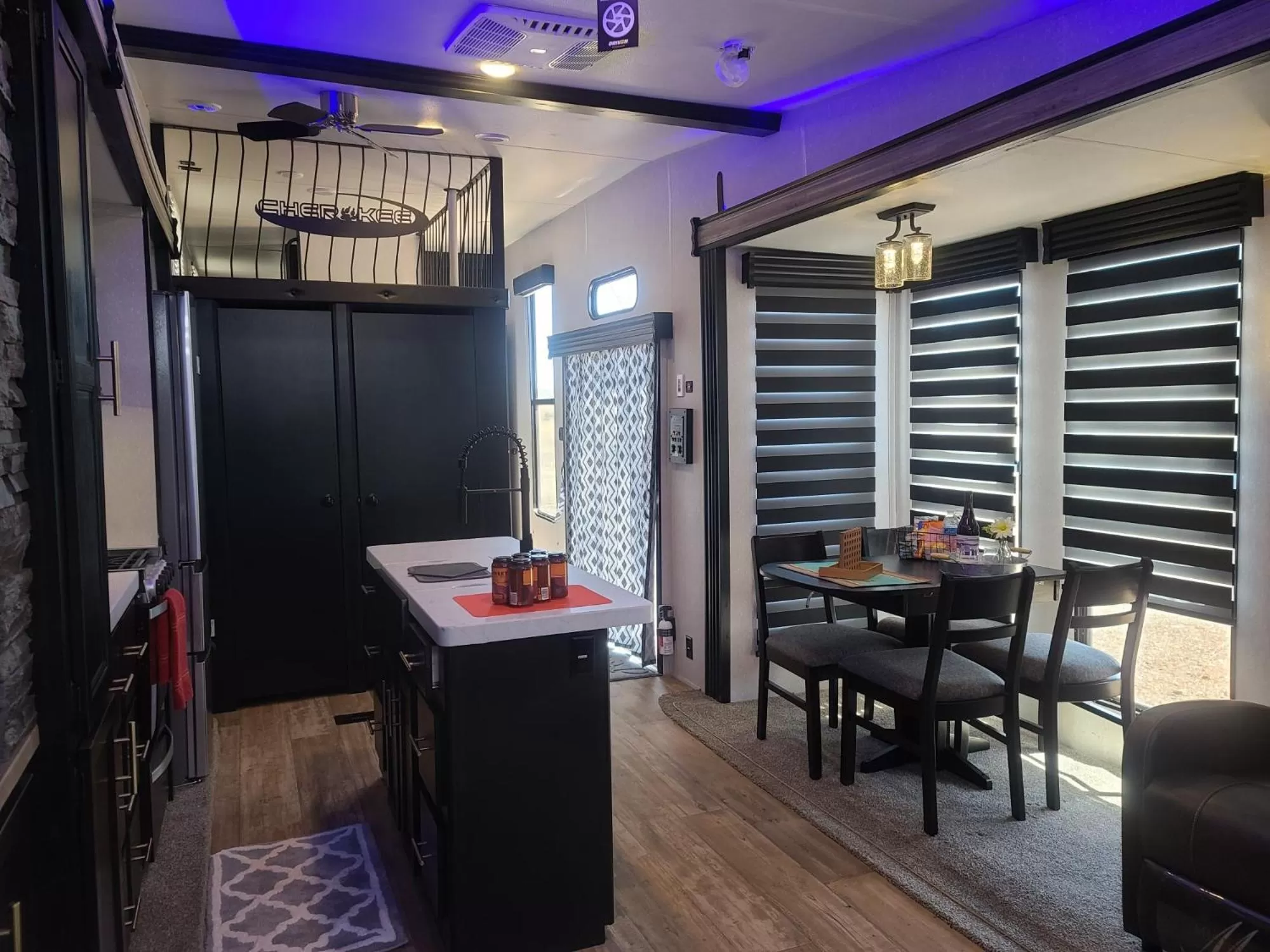 Seating area in Grand Canyon RV Glamping