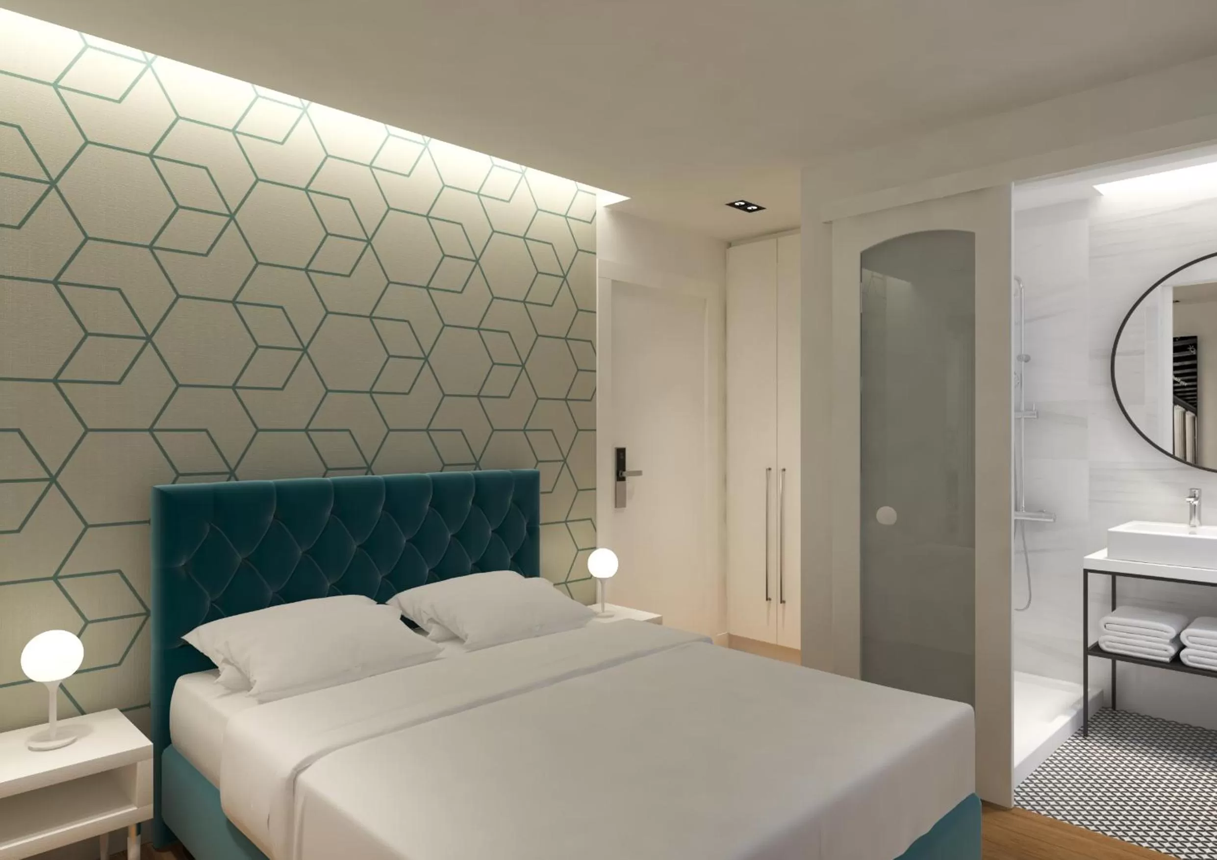 Bed in Athenian Montaza Hotel