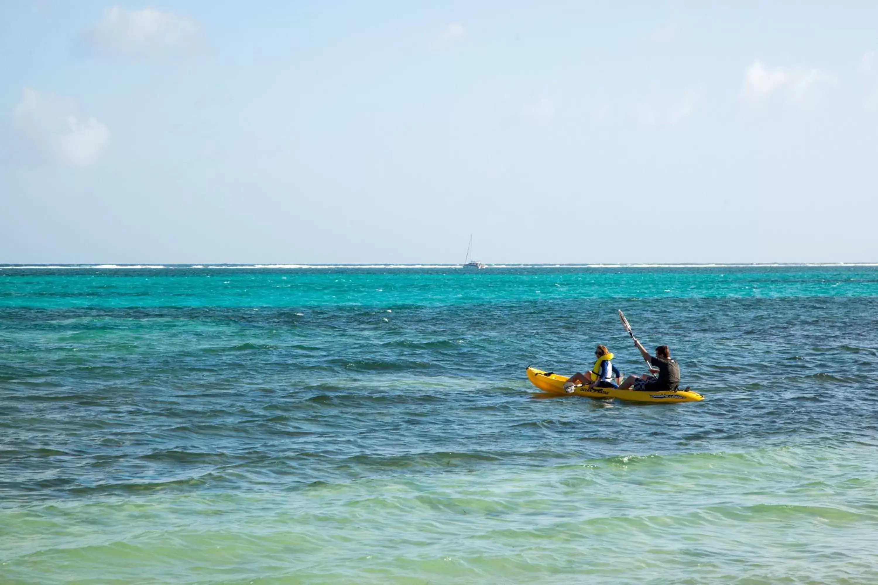 Beach, Canoeing in Grand Caribe Belize