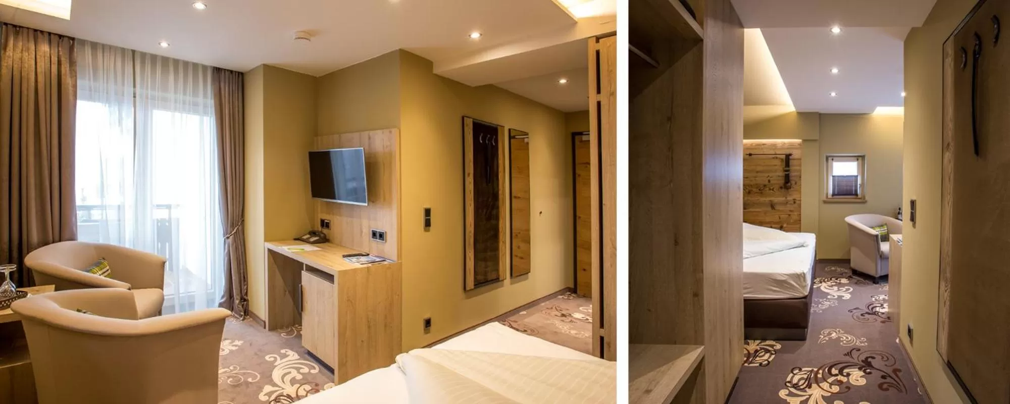 Seating area, Bed in Hotel Bergruh