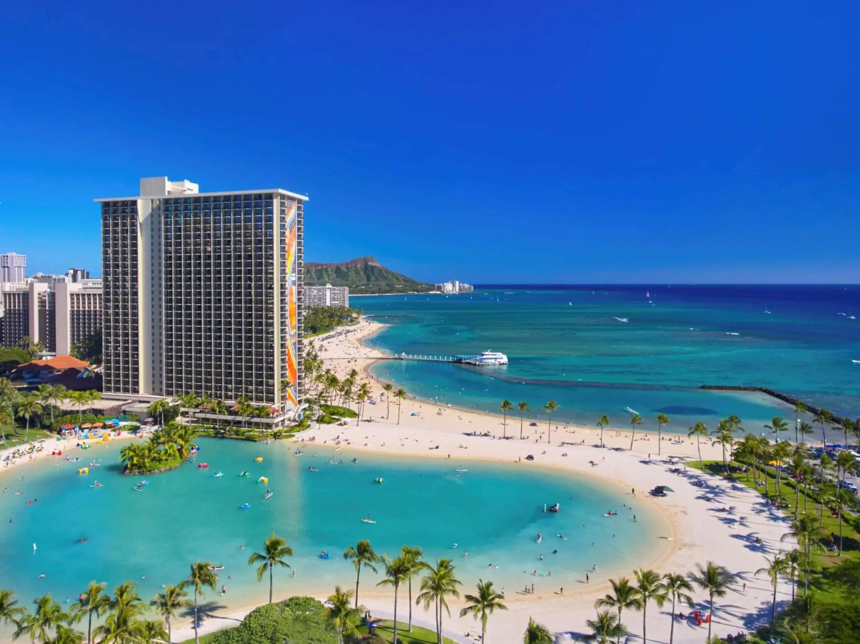 Property building, Swimming Pool in Hilton Hawaiian Village Waikiki Beach Resort