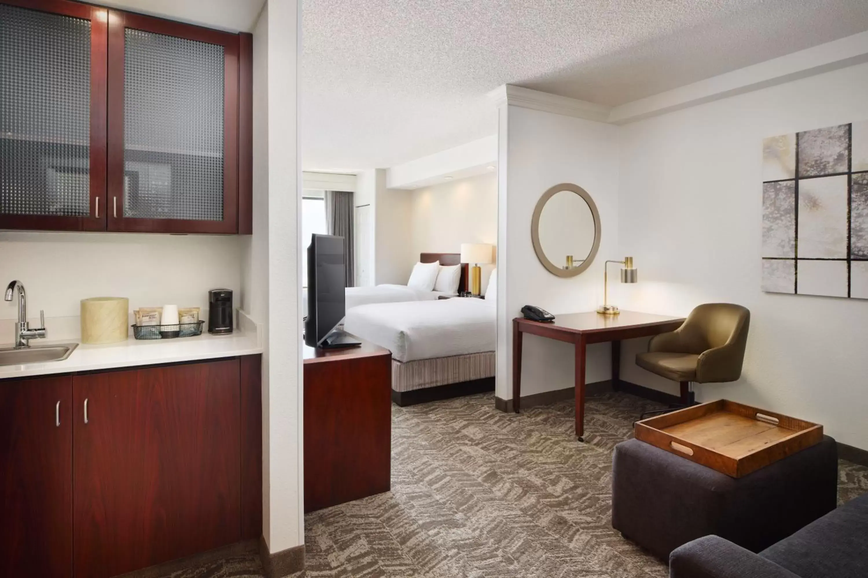 Living room, Bed in SpringHill Suites Boulder Longmont