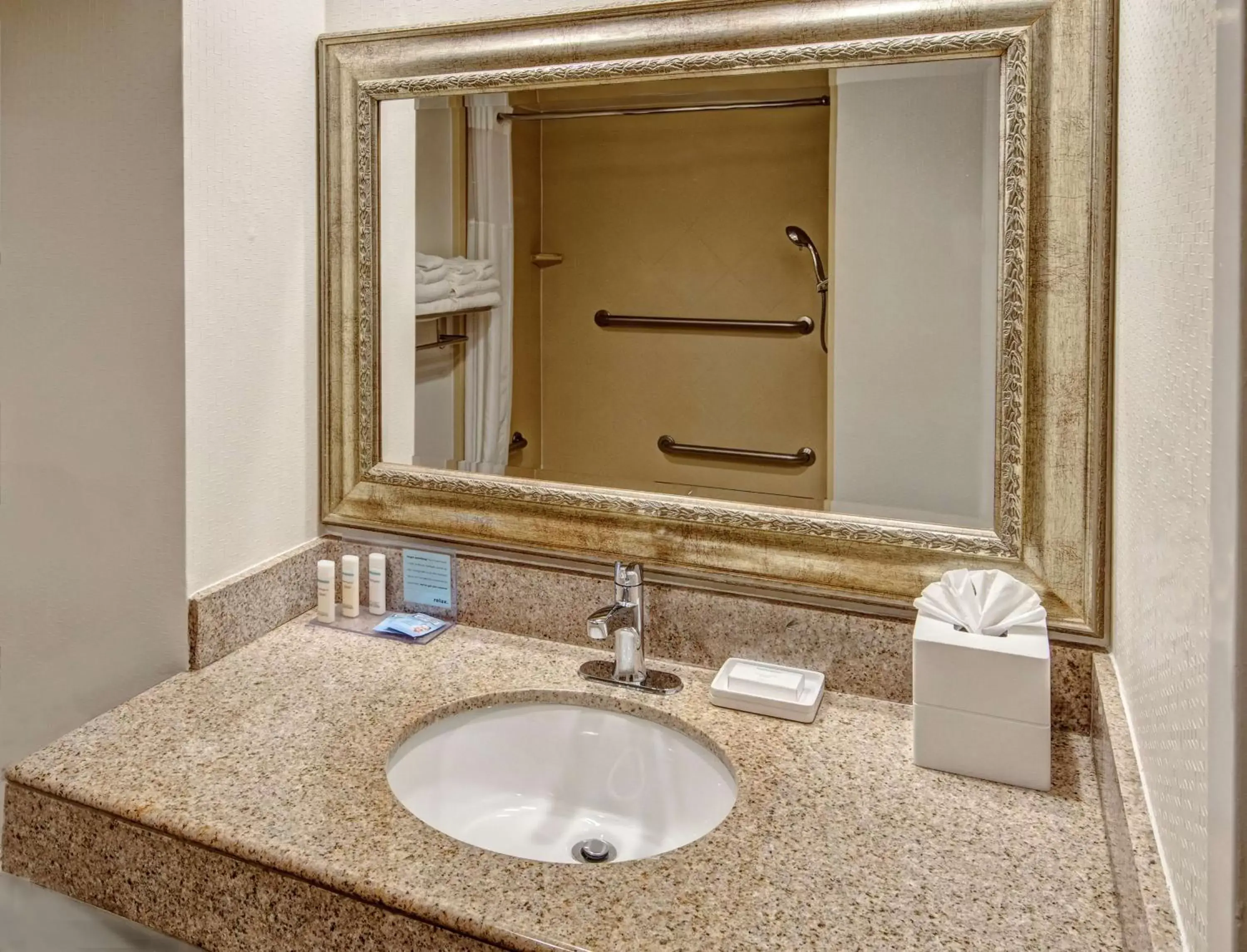 Bathroom in Hampton Inn Charlotte/Matthews