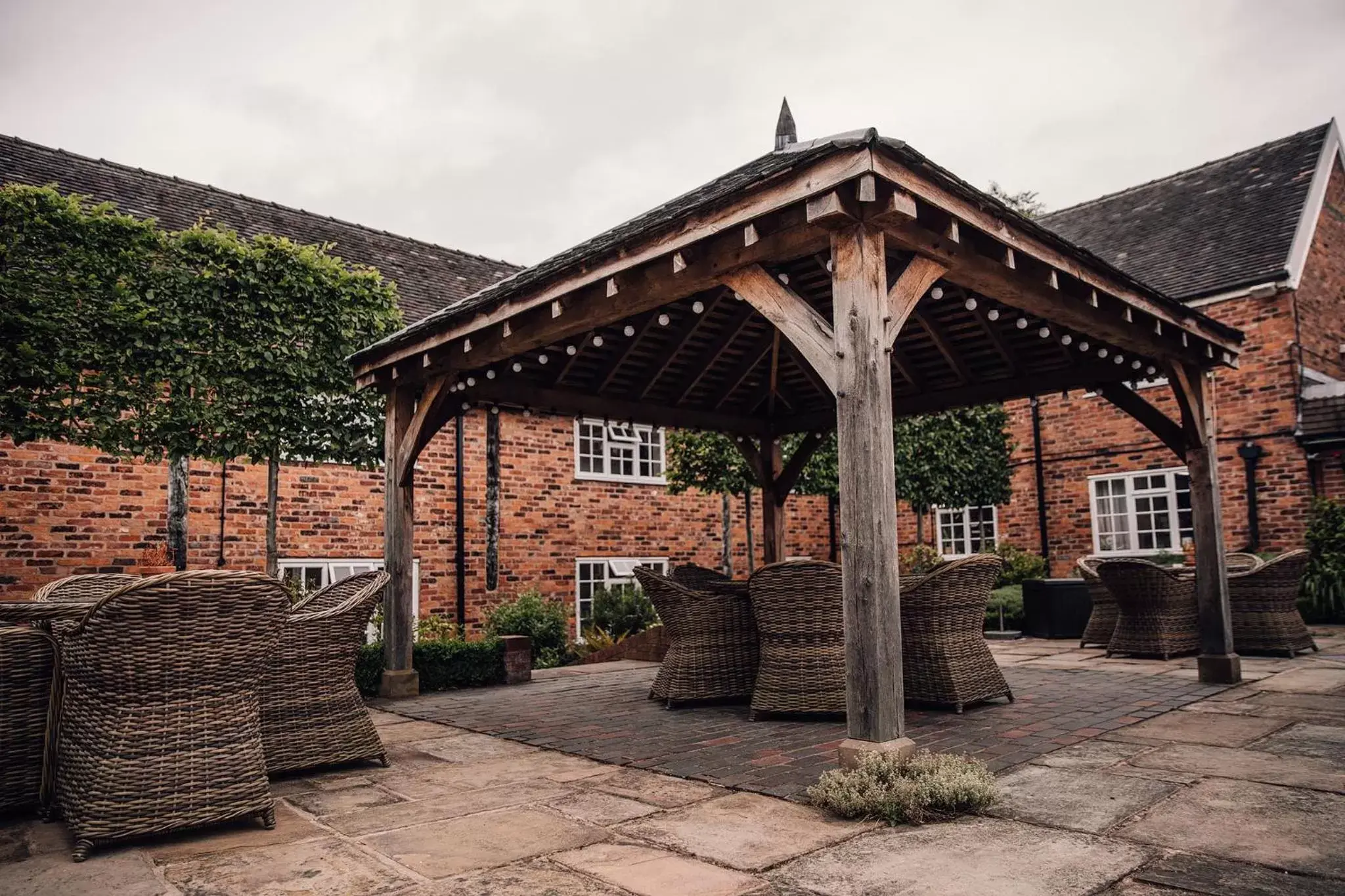 Patio in Manor House Hotel & Spa, Alsager