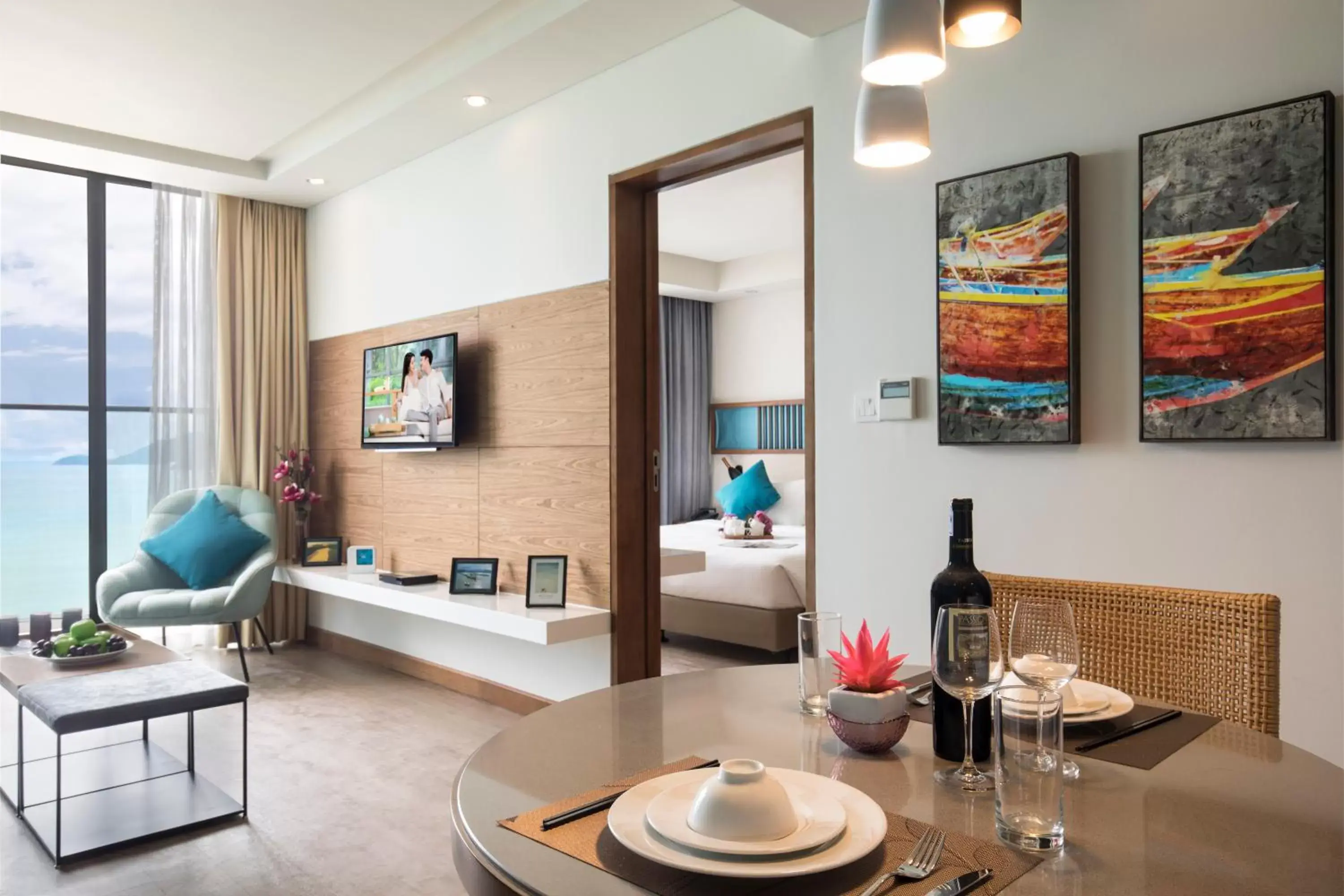 Living room in Citadines Bayfront Nha Trang