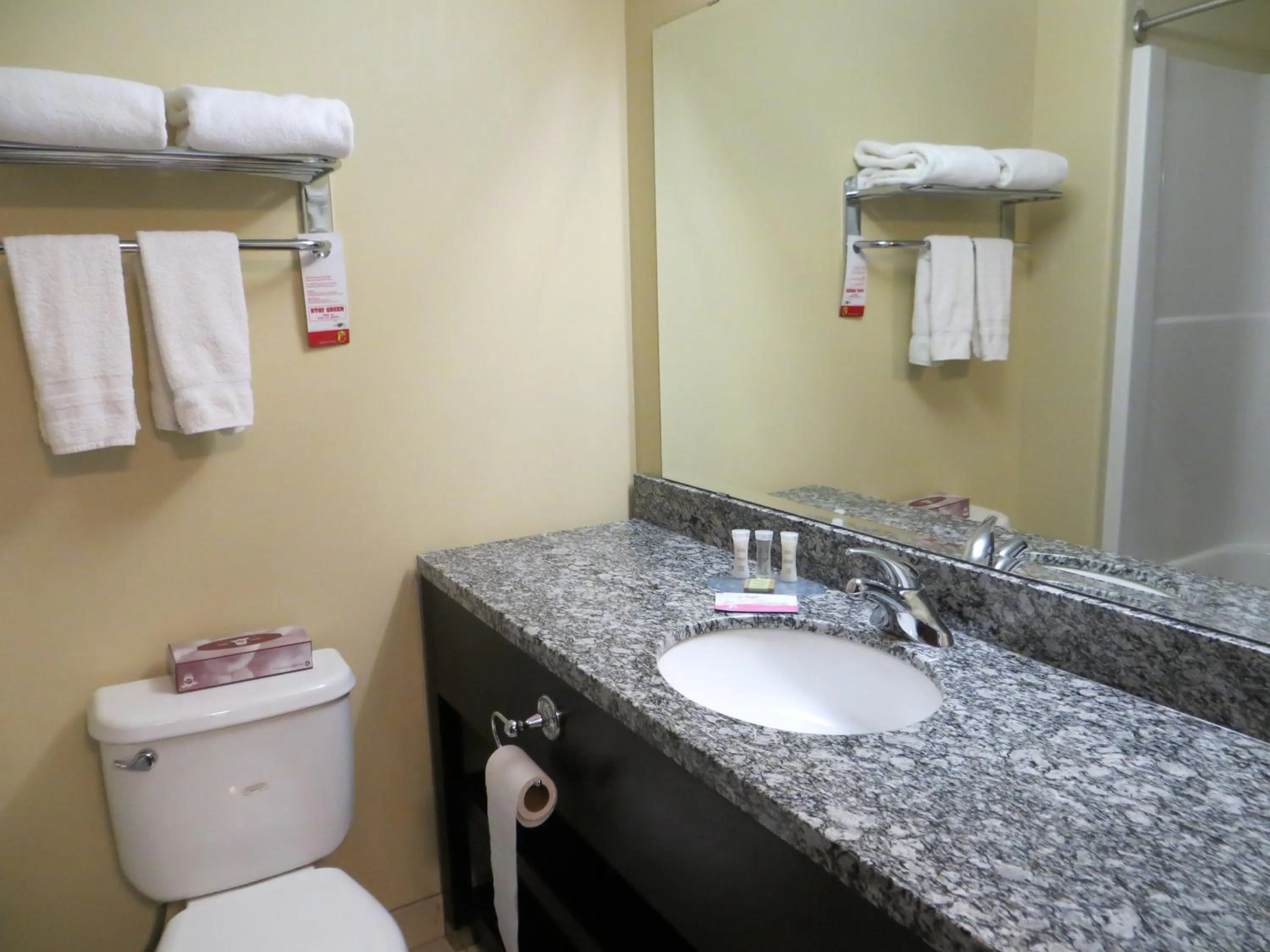 Bathroom in Super 8 by Wyndham Saskatoon Near Downtown