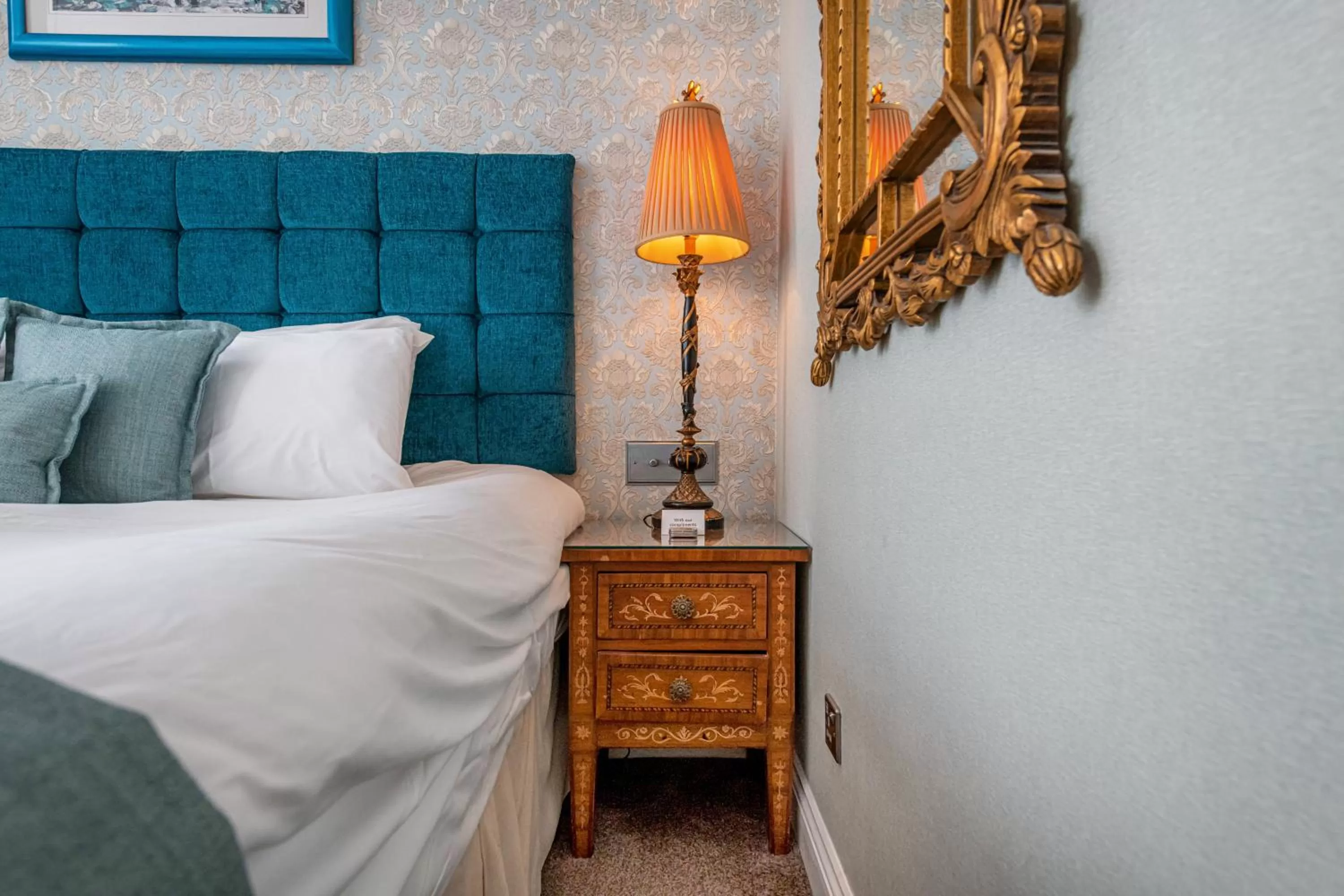 Decorative detail, Bed in Ashburn Hotel