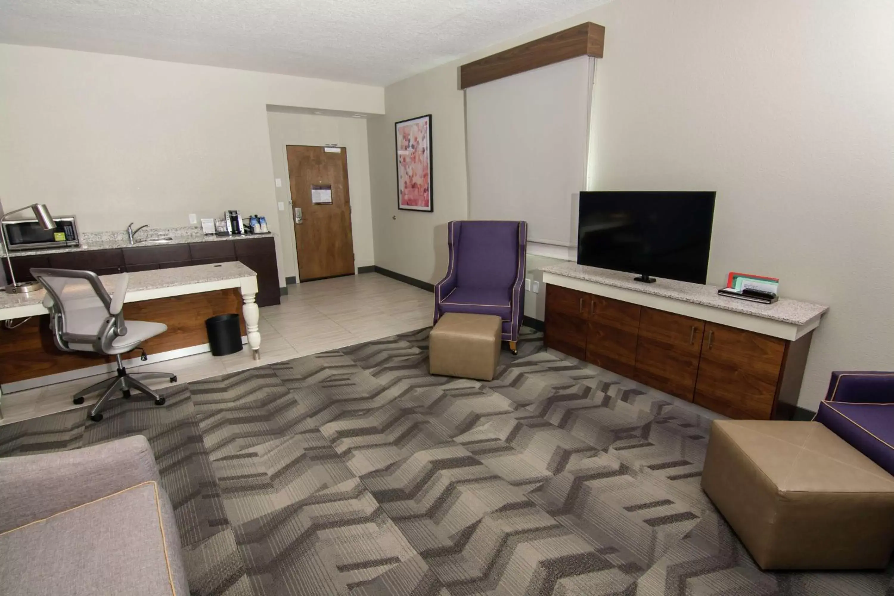 Bedroom, TV/Entertainment Center in Hilton Garden Inn Tampa Suncoast Parkway