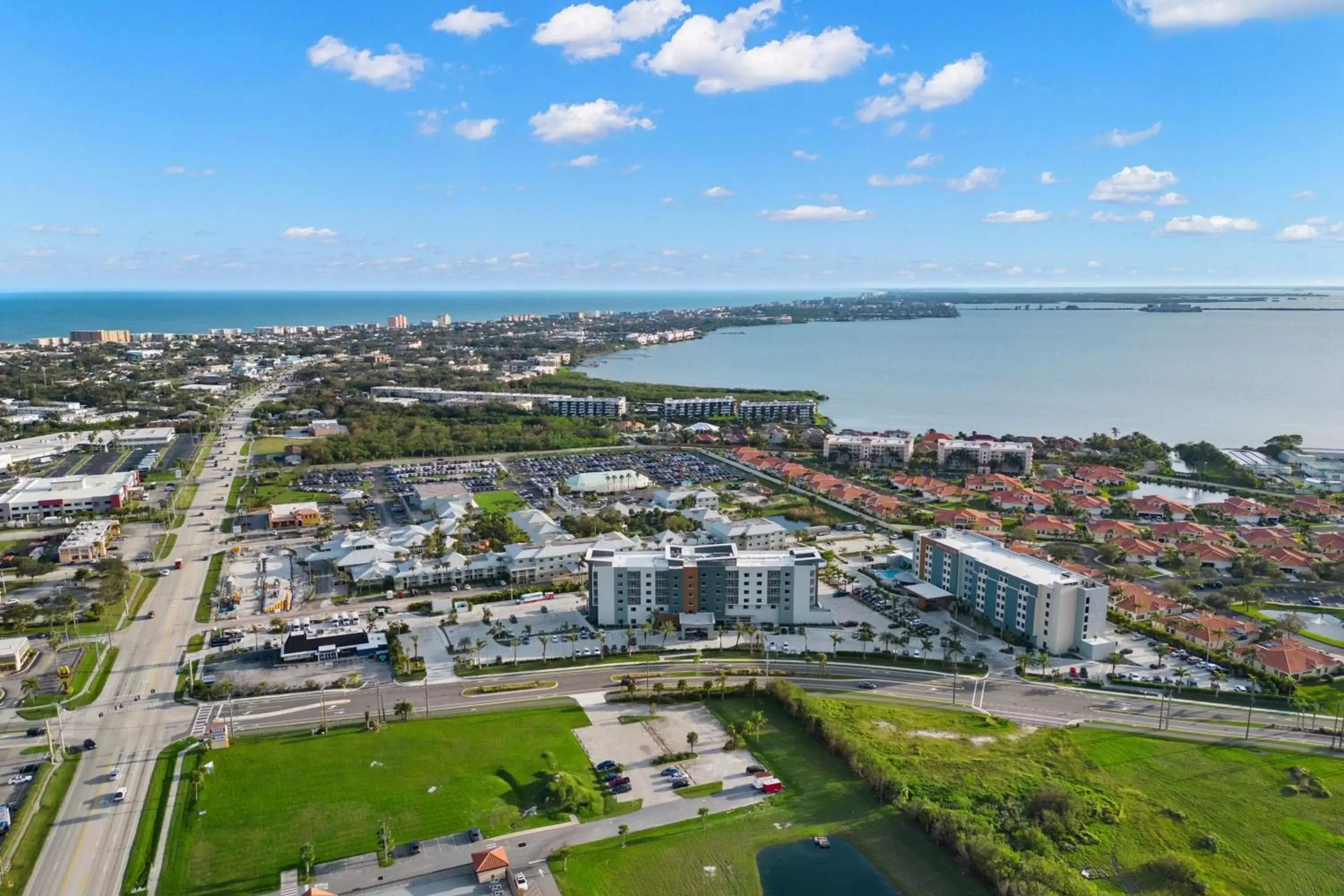 Property building, Bird's-eye View in TownePlace Suites by Marriott Cape Canaveral Cocoa Beach