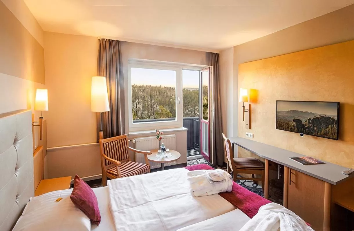 Bed in Berghotel Bastei