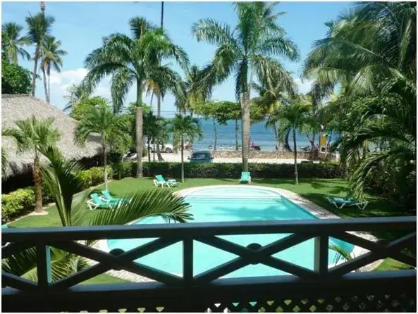 Balcony/Terrace, Pool View in Hoteles Josefina Las Terrenas