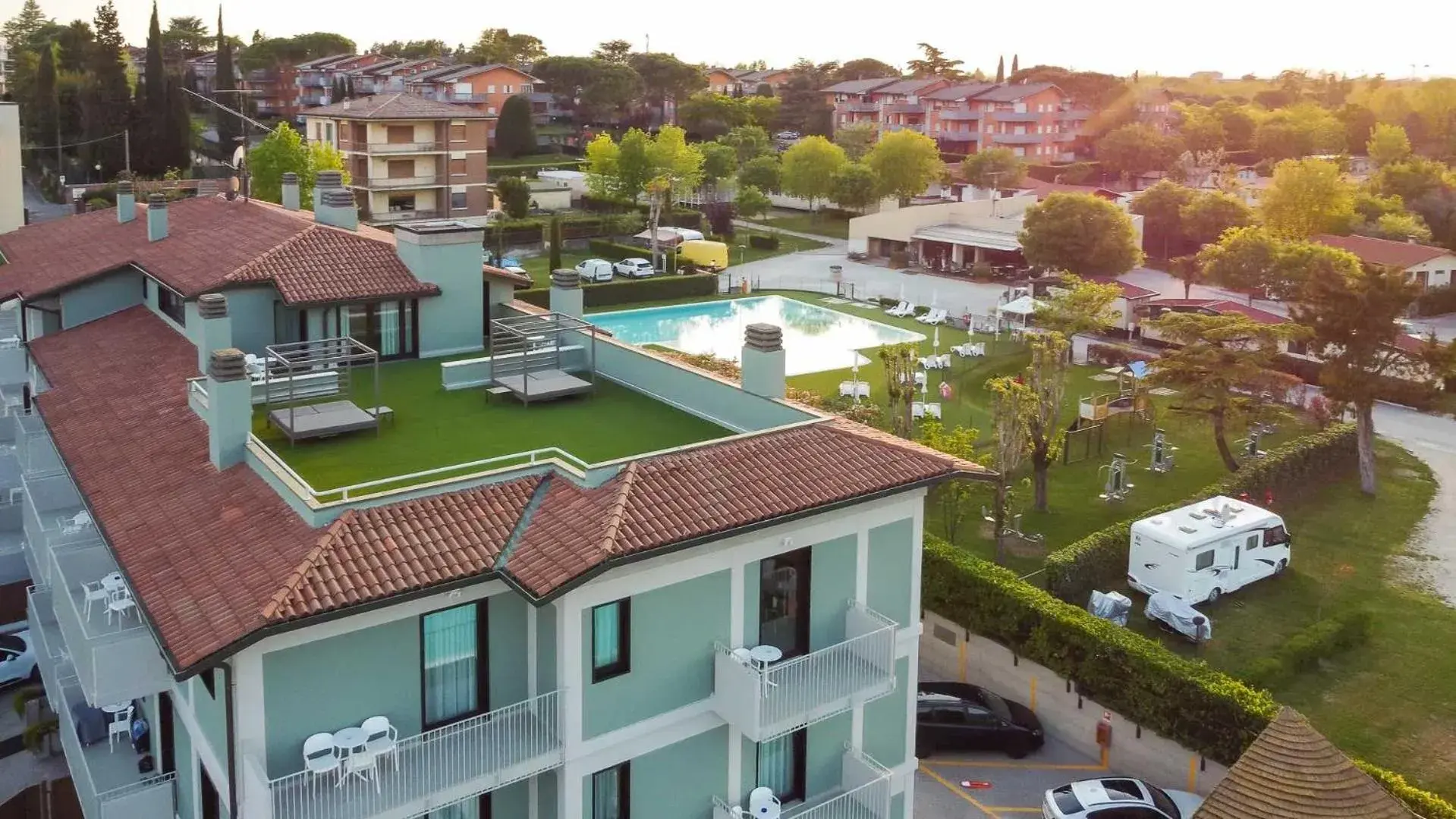 Property building, Bird's-eye View in Hotel Puccini