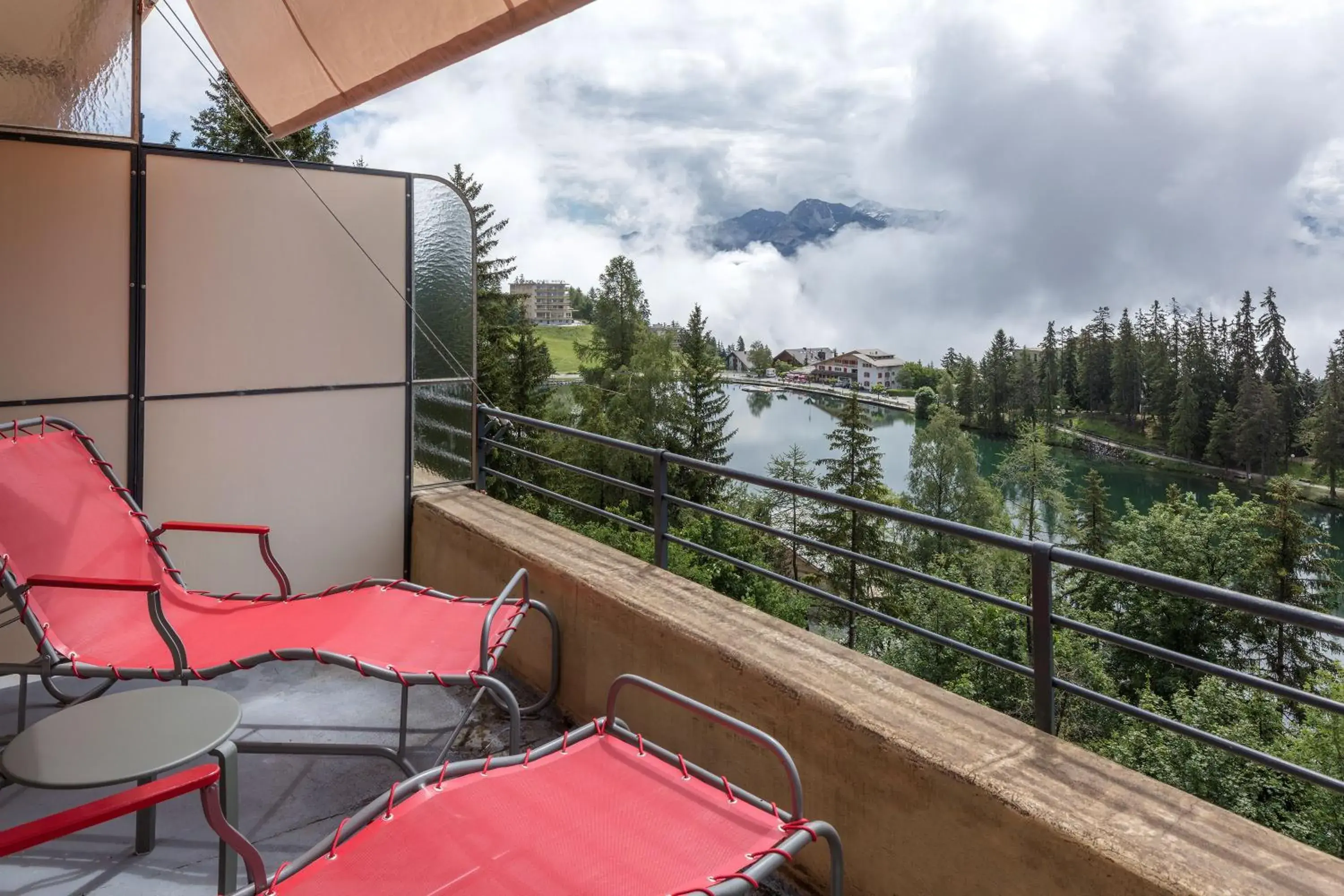 Balcony/Terrace in Crans-Montana Youth Hostel