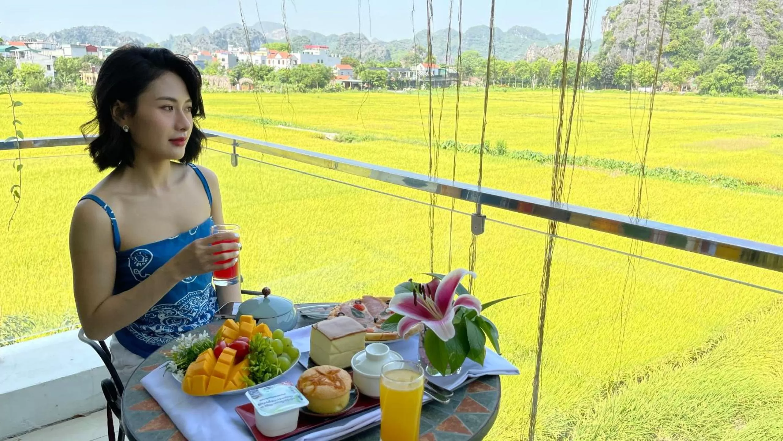 Balcony/Terrace in Liberty Hall Tam Coc Hotel & Villa
