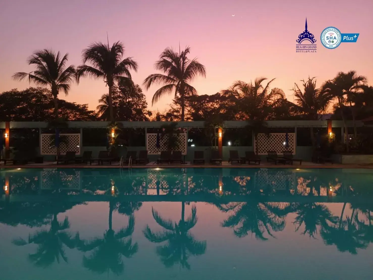 Swimming pool, Sunrise/Sunset in Hua Hin Grand Hotel and Plaza - SHA Extra Plus