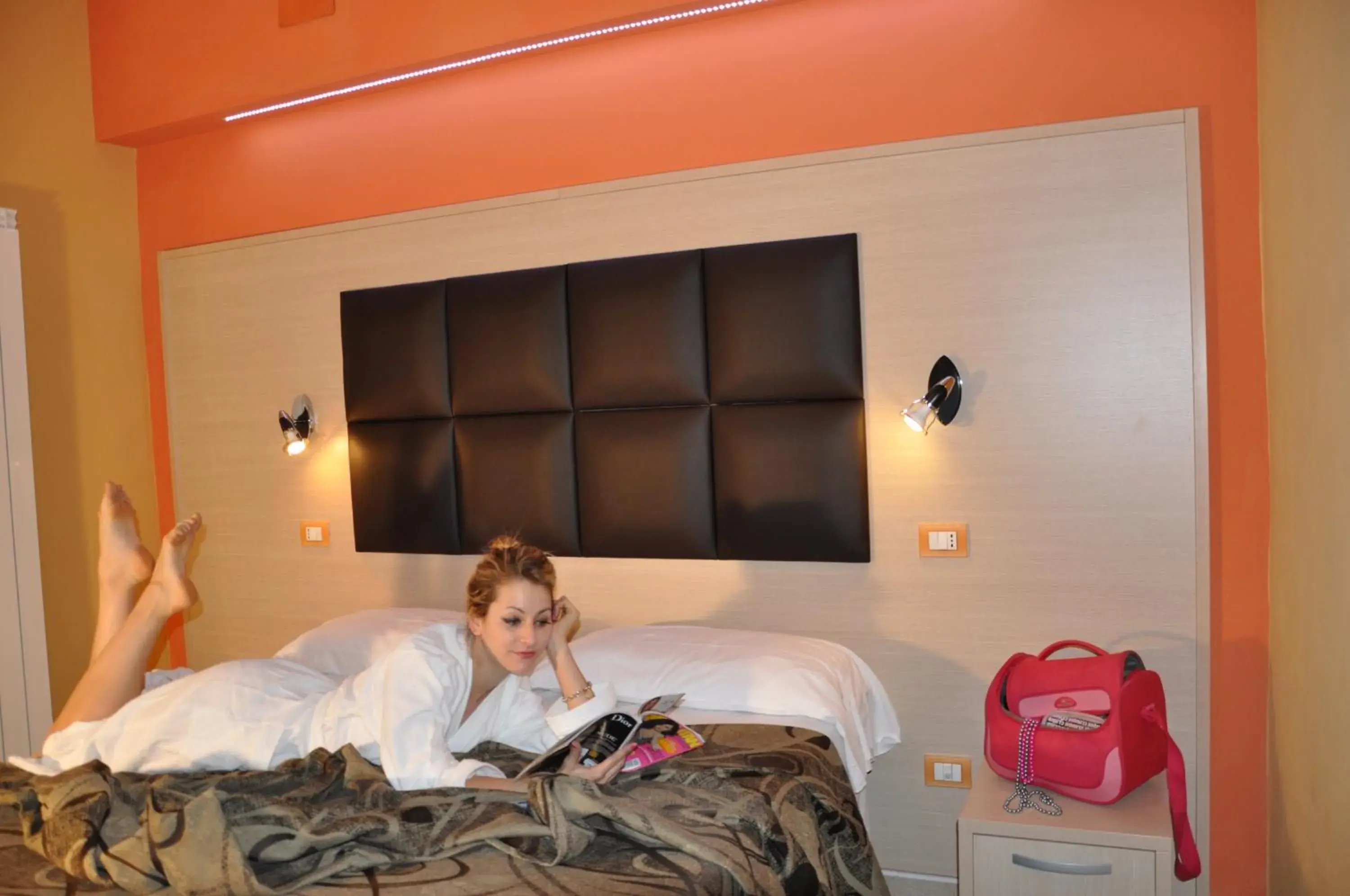 Bed in Hotel Eco Del Mare