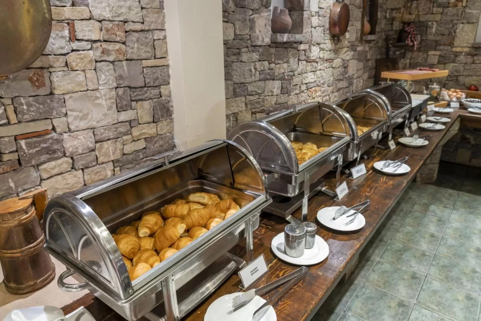 American breakfast in Anemolia Mountain Resort