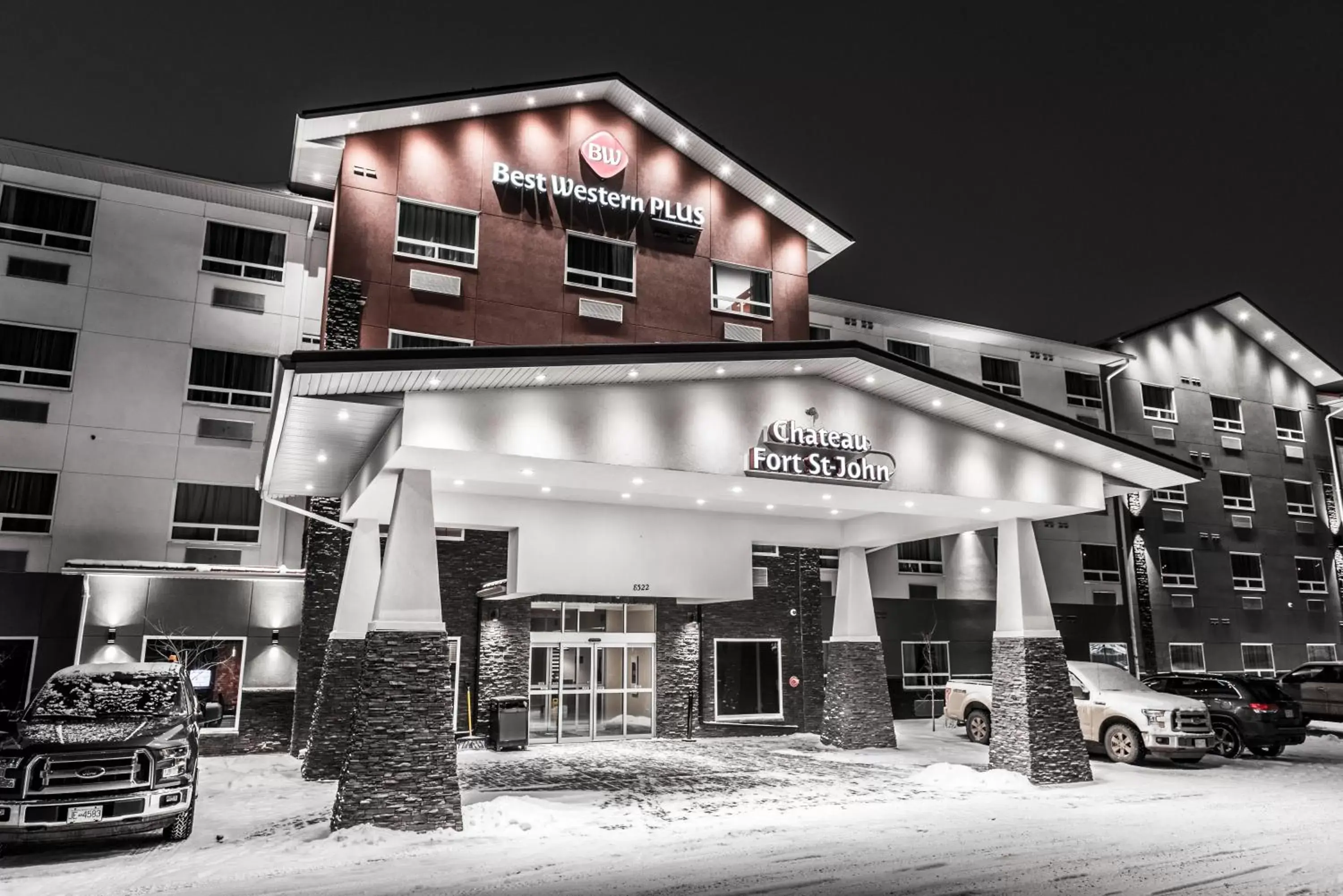 Property building, Winter in Best Western Plus Chateau Fort St. John