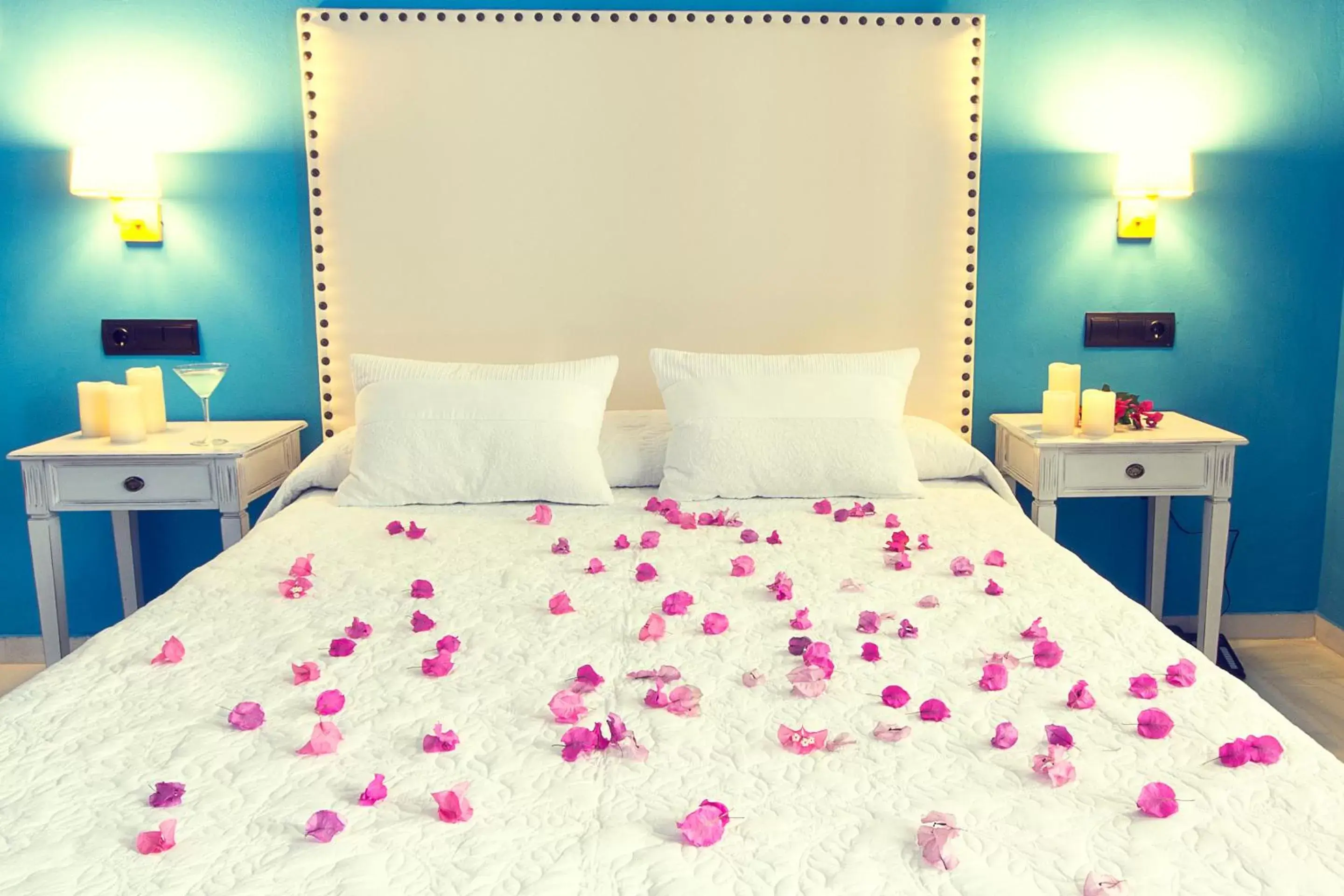 Bed in Hotel La Fonda