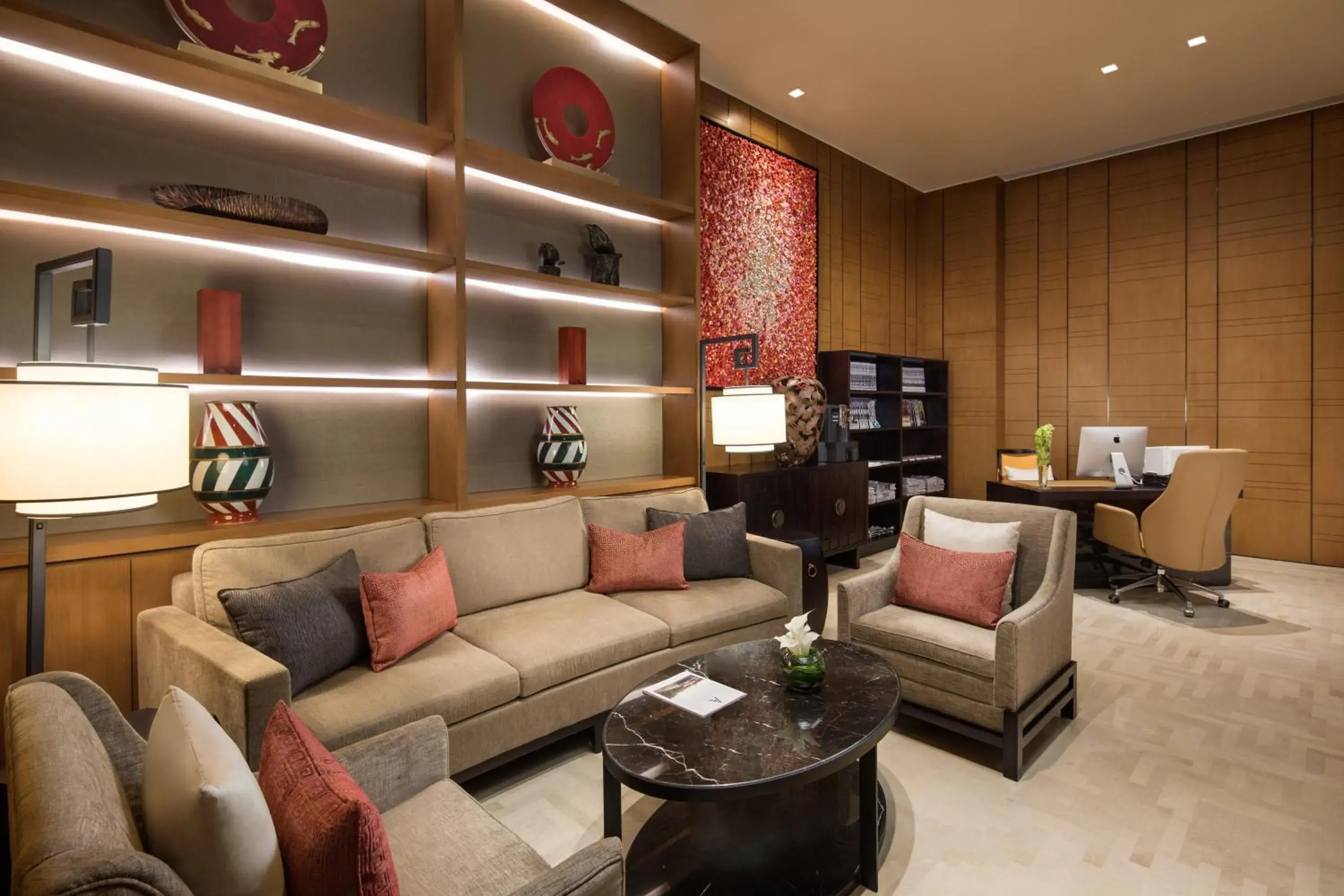 Communal lounge/ TV room, Seating Area in Ascott Riverside Garden Beijing