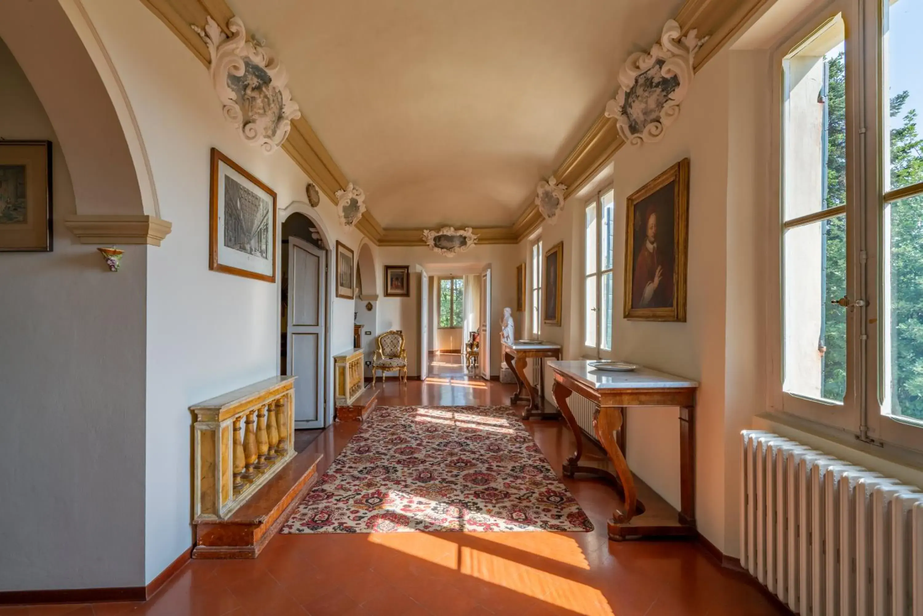 Decorative detail, Seating Area in Villa Cattani Stuart