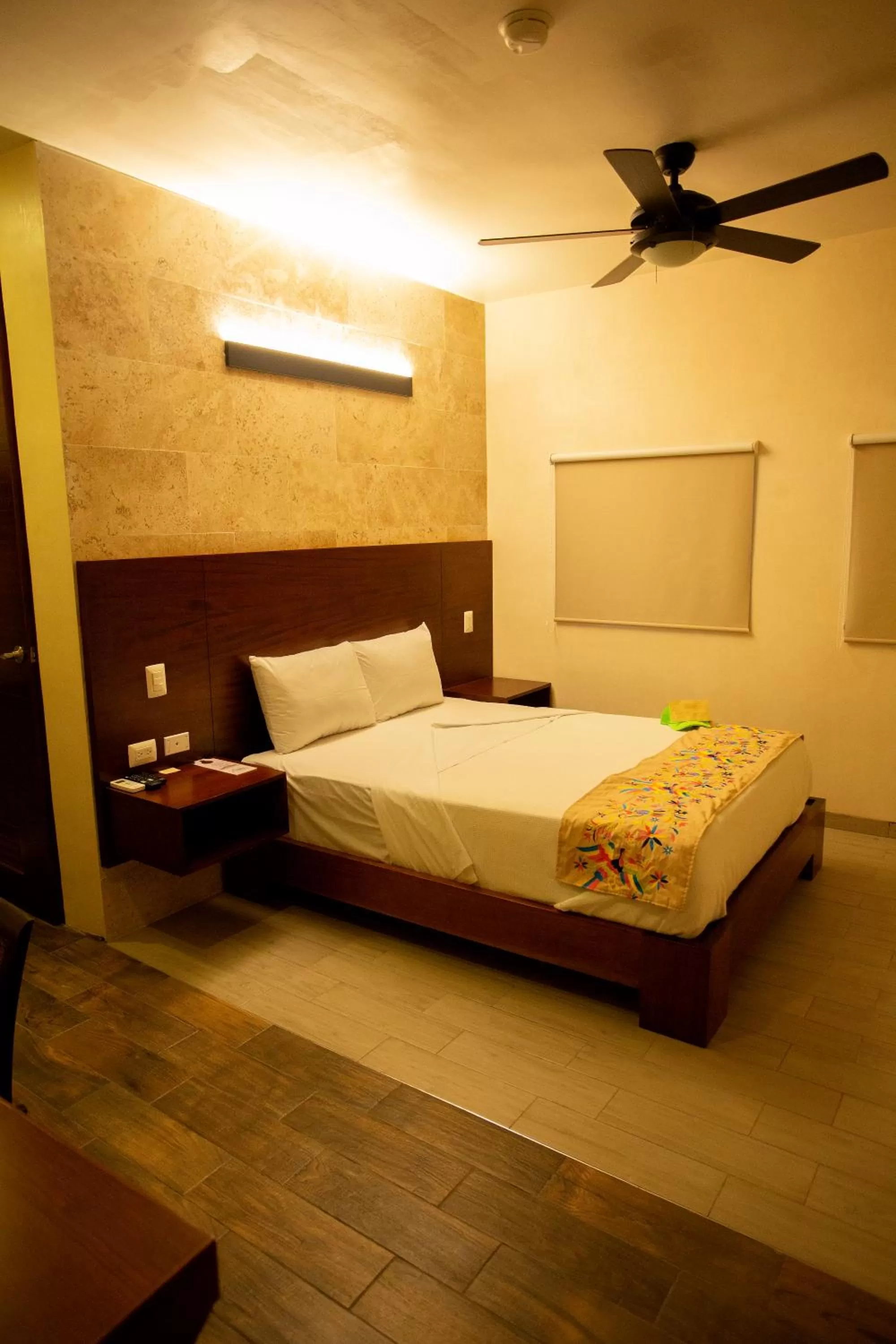 Bed in La Casona de Sisal Hotel