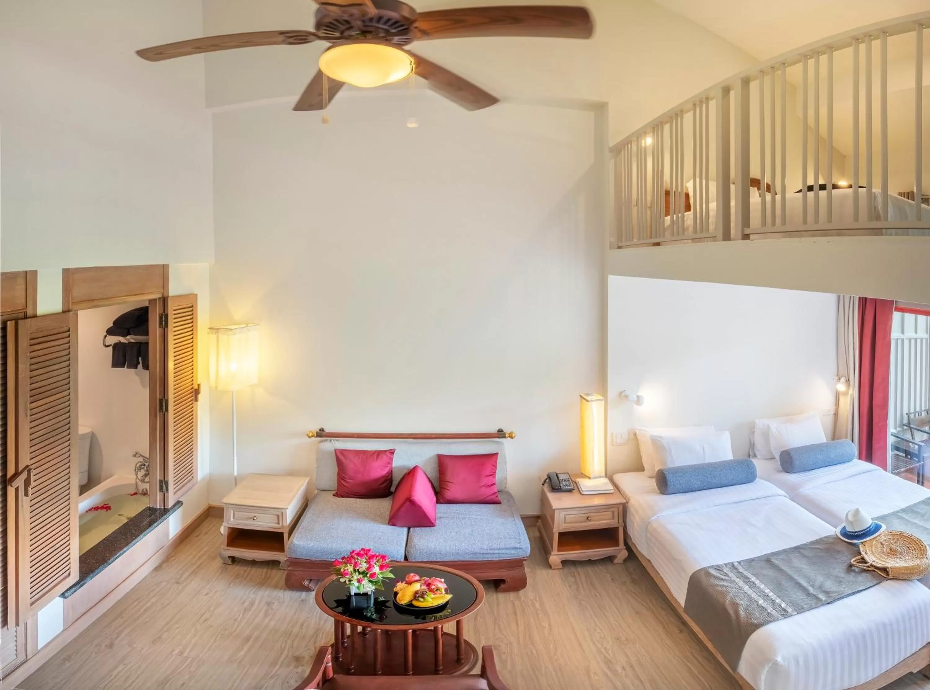 Living room, Bed in Chada Thai Village