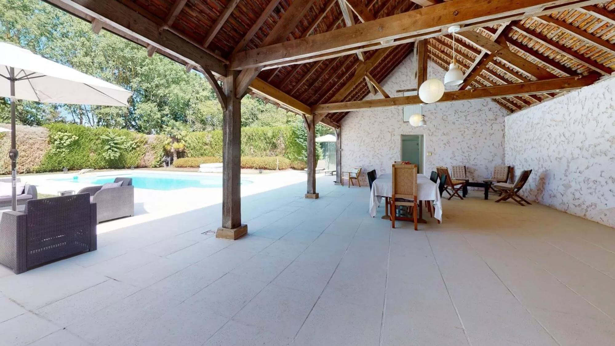 Patio, Swimming Pool in La Templerie