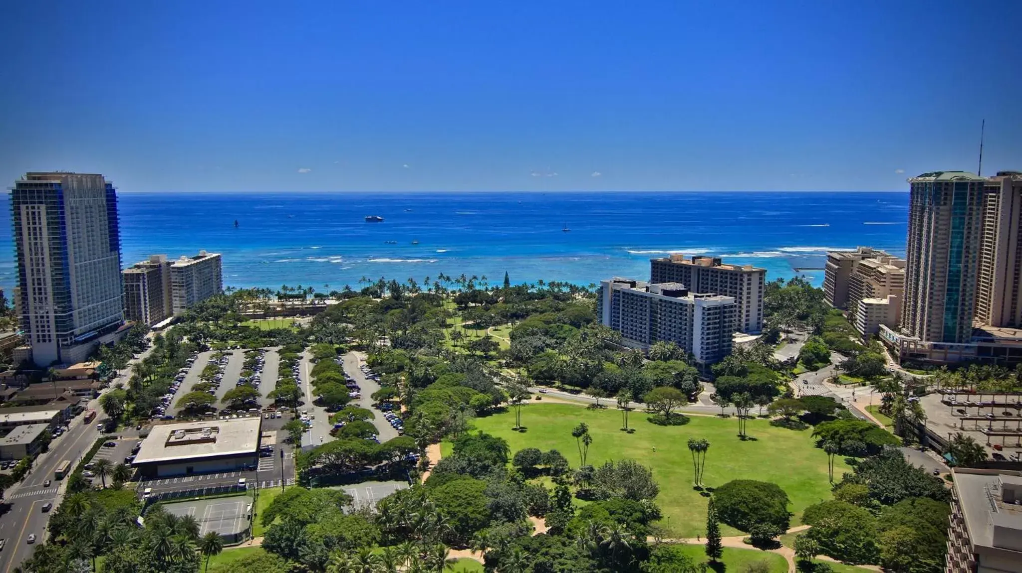 Property building, Bird's-eye View in Holiday Inn Express Waikiki, an IHG Hotel